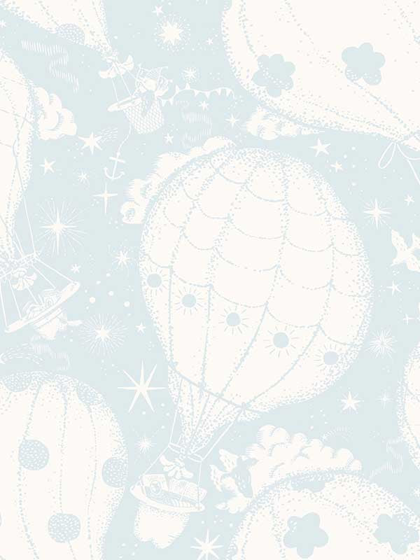 Ballongerna fabric in light blue color - pattern number MB29005 - by York in the Daydream collection