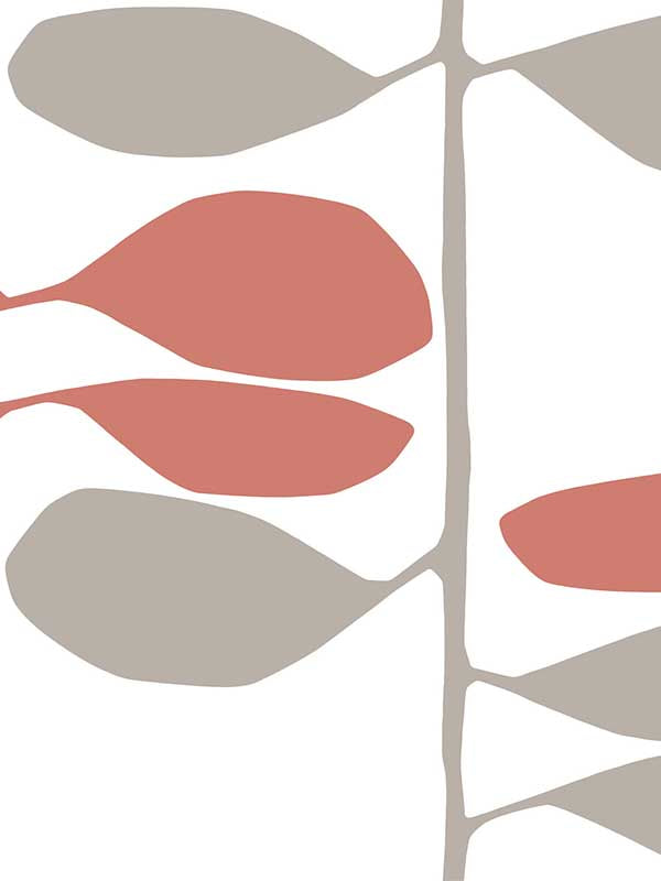 Sculpted Vines fabric in vermillion & graphite color - pattern number ZM2802 - by York in the Artisan Studio collection