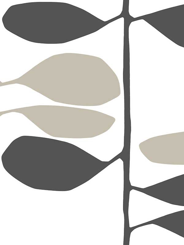 Sculpted Vines fabric in carbon & linen color - pattern number ZM2804 - by York in the Artisan Studio collection