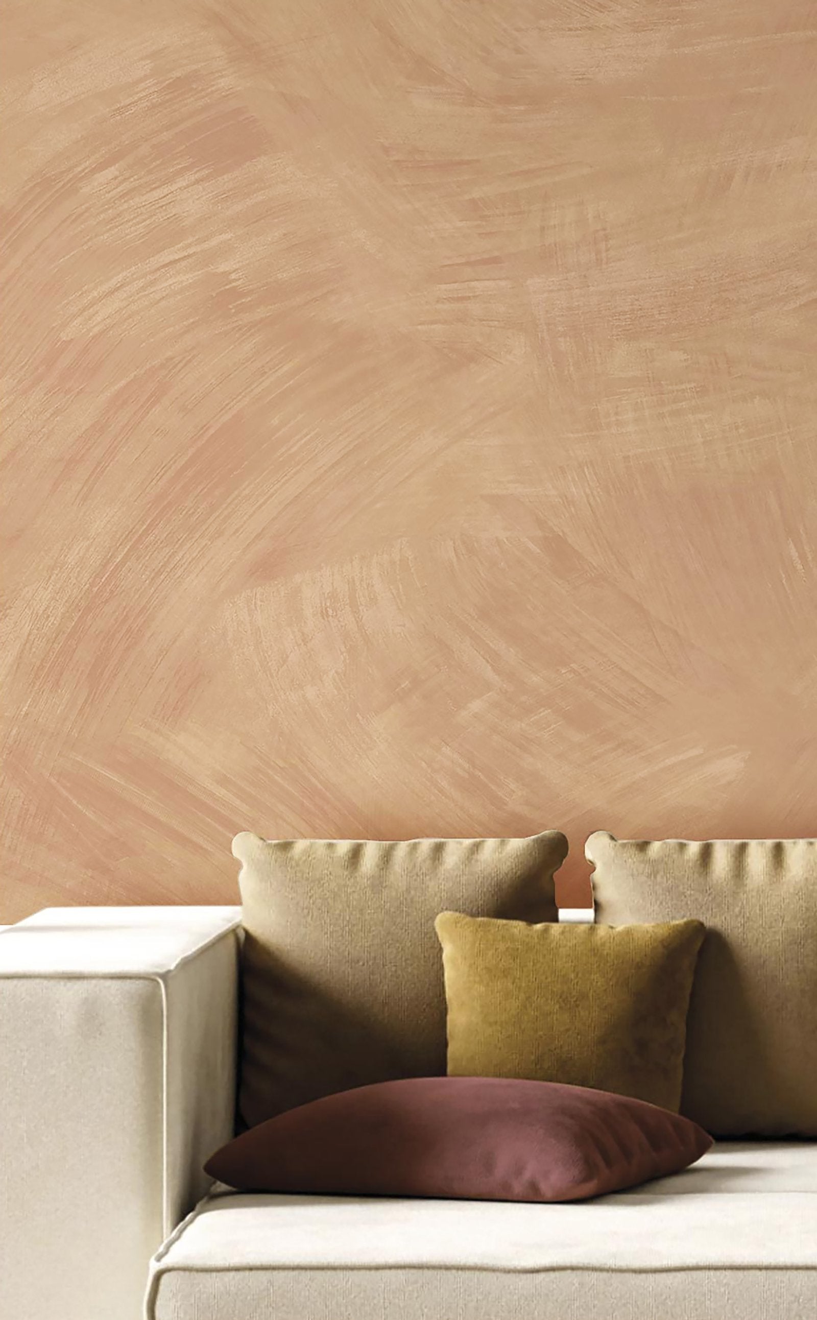Abstract wallpaper in bronze brown color - pattern number SY27554 - by Galerie in the Synergy collection
