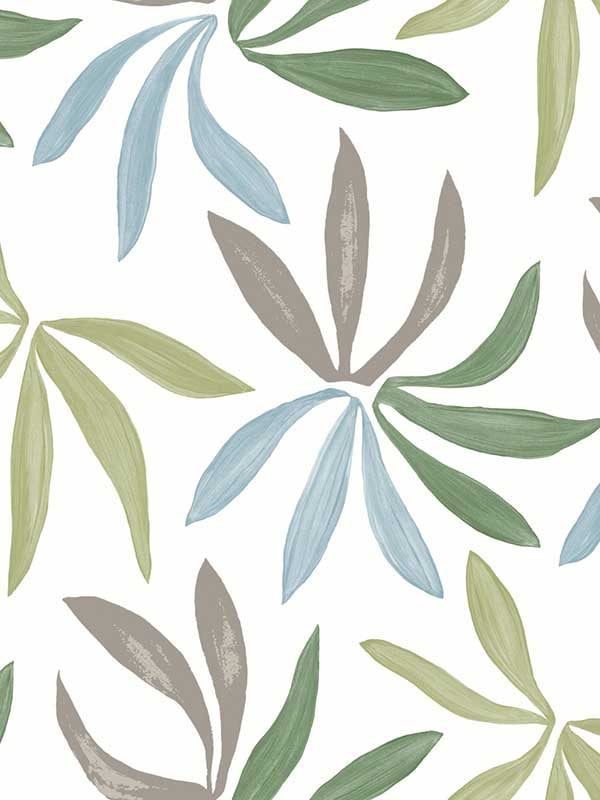 Little Garden fabric in alpine & sky & silver color - pattern number ZM2813 - by York in the Artisan Studio collection