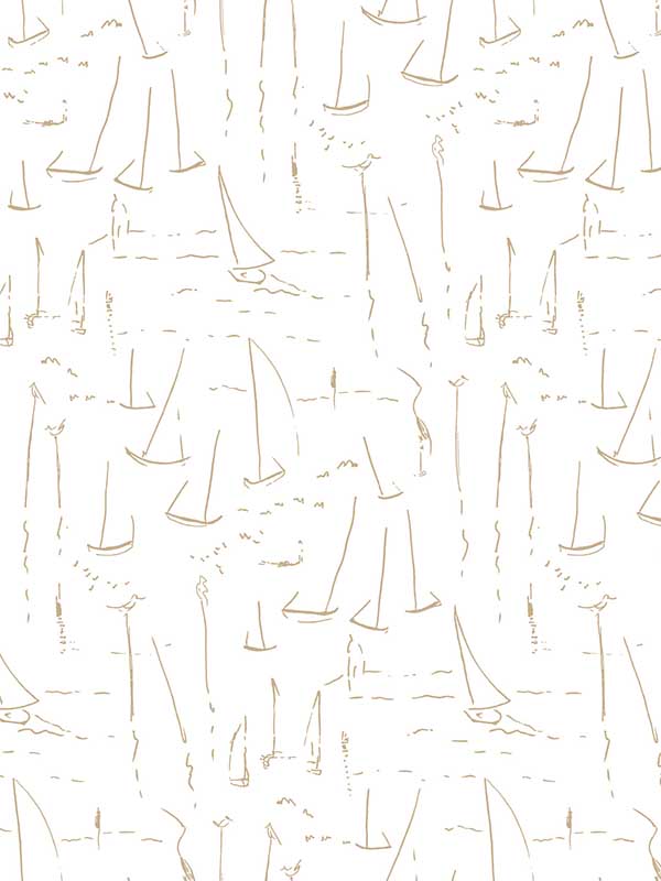 Vermillion Coast fabric in gold color - pattern number ZM2845 - by York in the Artisan Studio collection