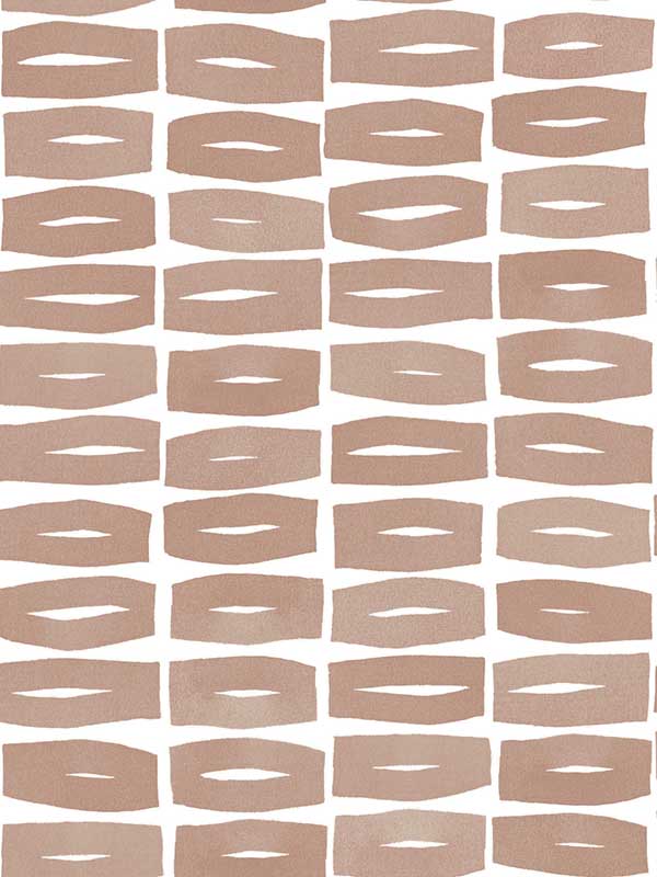 Modernist Motif wallpaper in terracotta color - pattern number ZM2861 - by York in the Artisan Studio collection
