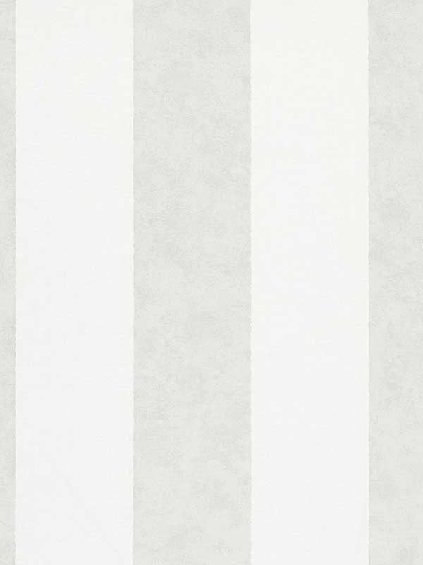 Thick Stripe wallpaper in white grey color - pattern number 34412 - by Galerie in the Flora collection