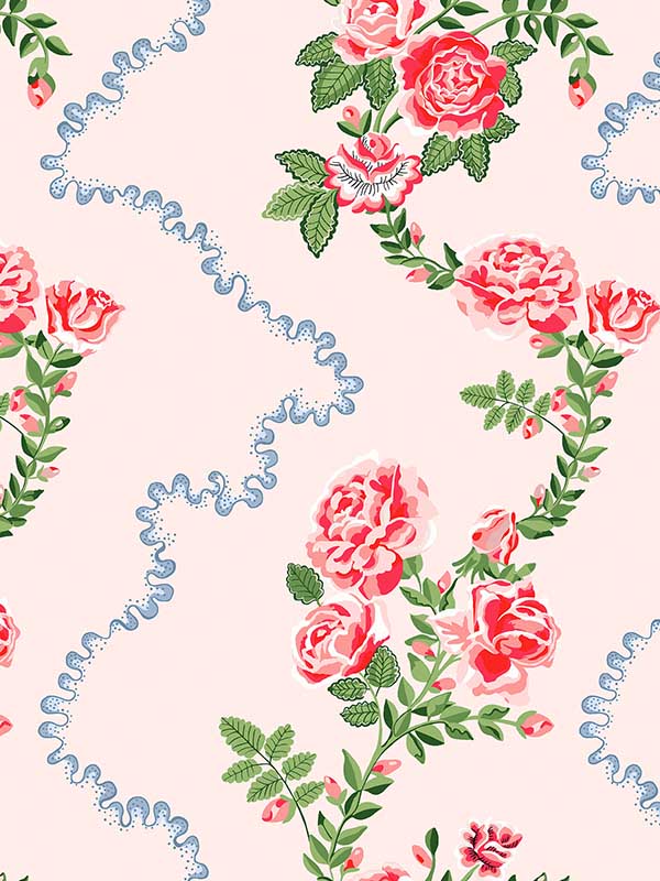 Rose Flutter fabric in pink color - pattern number 131422 - by Graham and Brown in the Cath Kidston SS25 collection