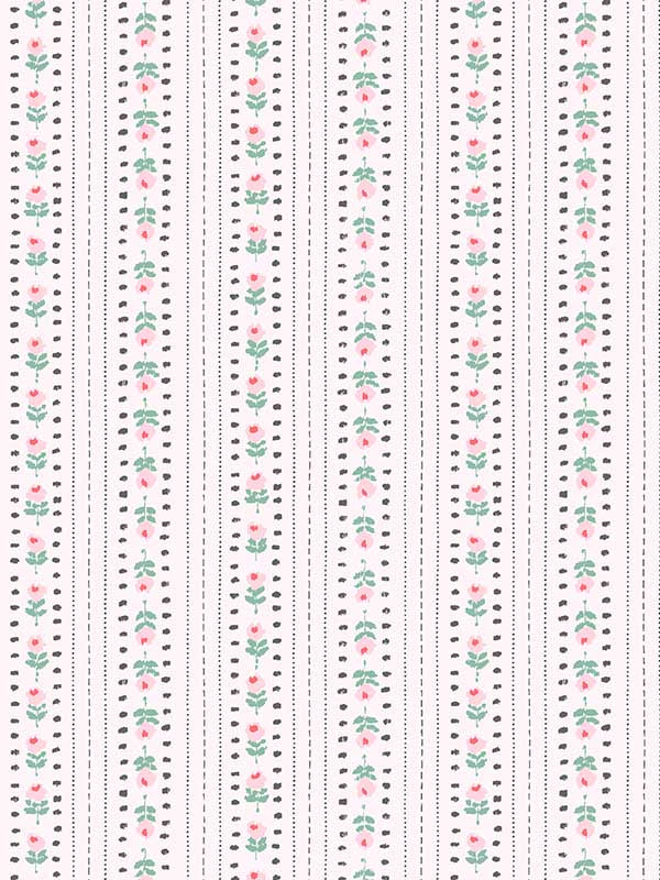 Rose Ticking Stripe fabric in pink color - pattern number 131424 - by Graham and Brown in the Cath Kidston SS25 collection