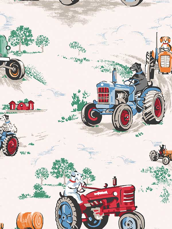 Tractor fabric in multi color - pattern number 131426 - by Graham and Brown in the Cath Kidston SS25 collection