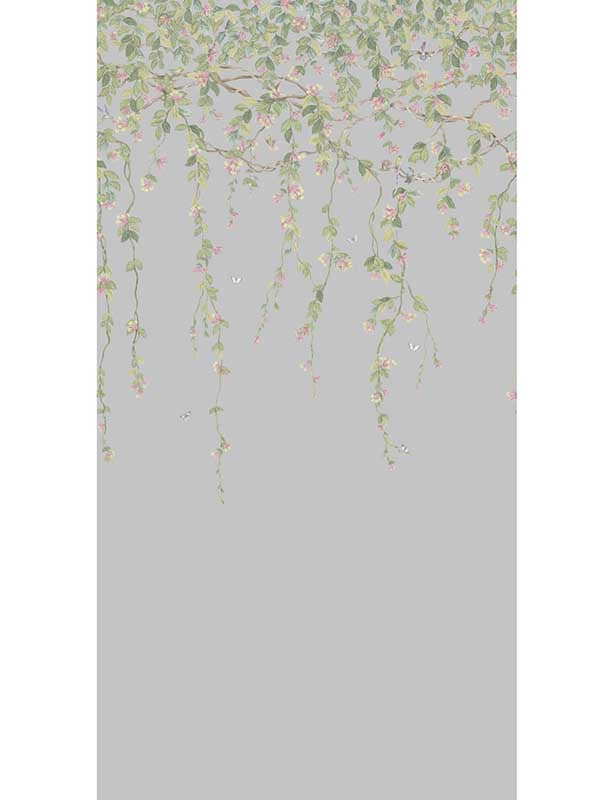 Hummingbirds Flora fabric in lilac color - pattern number 124/2010.CS.0 - by Cole and Son in the Selection of Hummingbirds collection