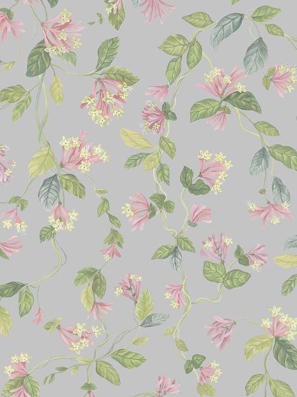 Flora fabric in grey pink color - pattern number 124/3017.CS.0 - by Cole and Son in the Selection of Hummingbirds collection