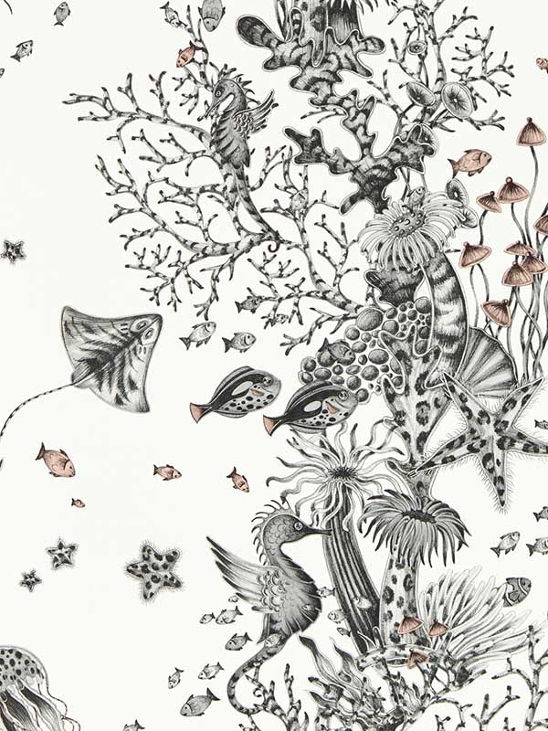 Seaforest wallpaper in mono color - pattern number W0218/03.CAC.0 - by Clarke and Clarke in the Mythica Wallcoverings collection