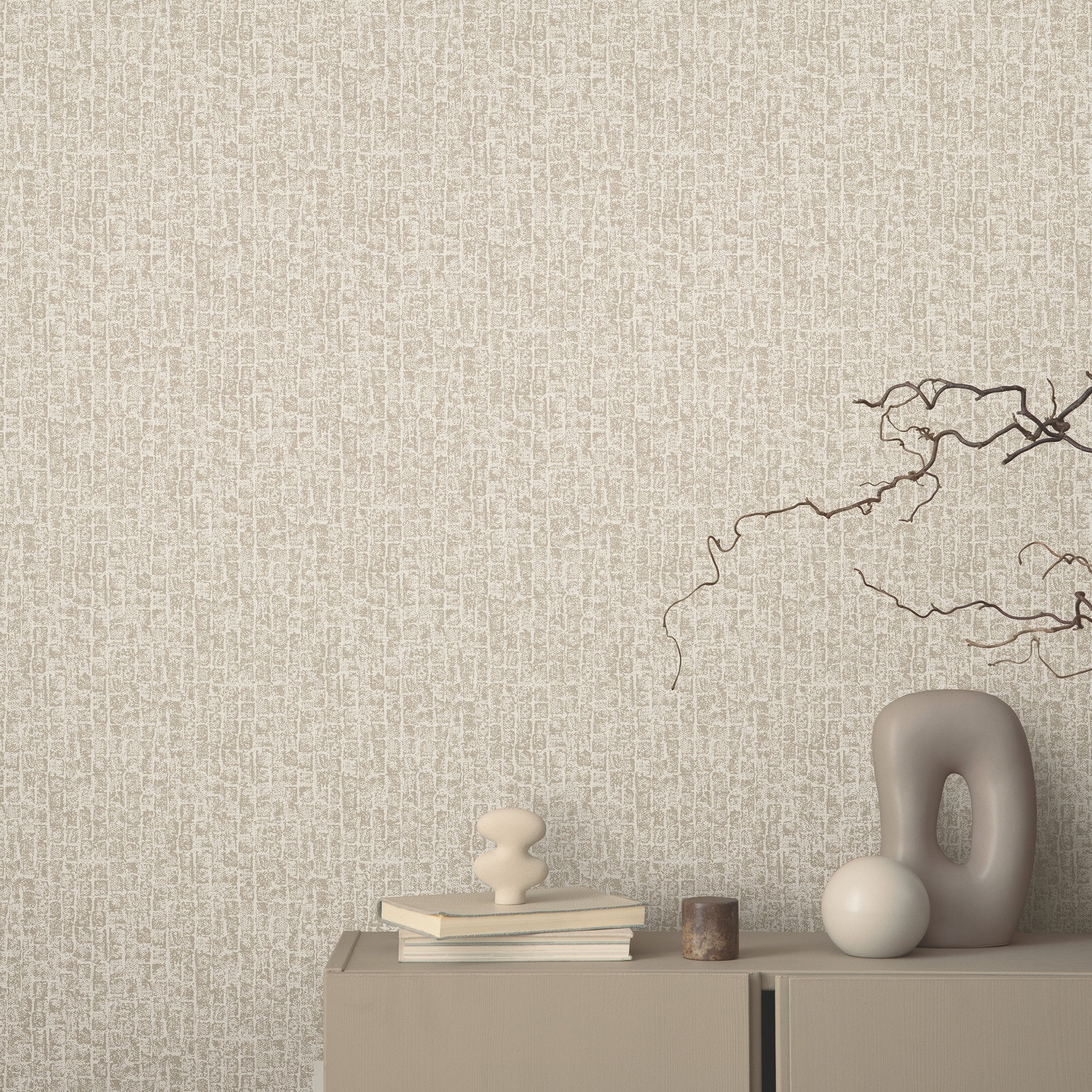 Geometric Wallpaper in Beige color - pattern number 27619 - by Galerie in the Cerra collection