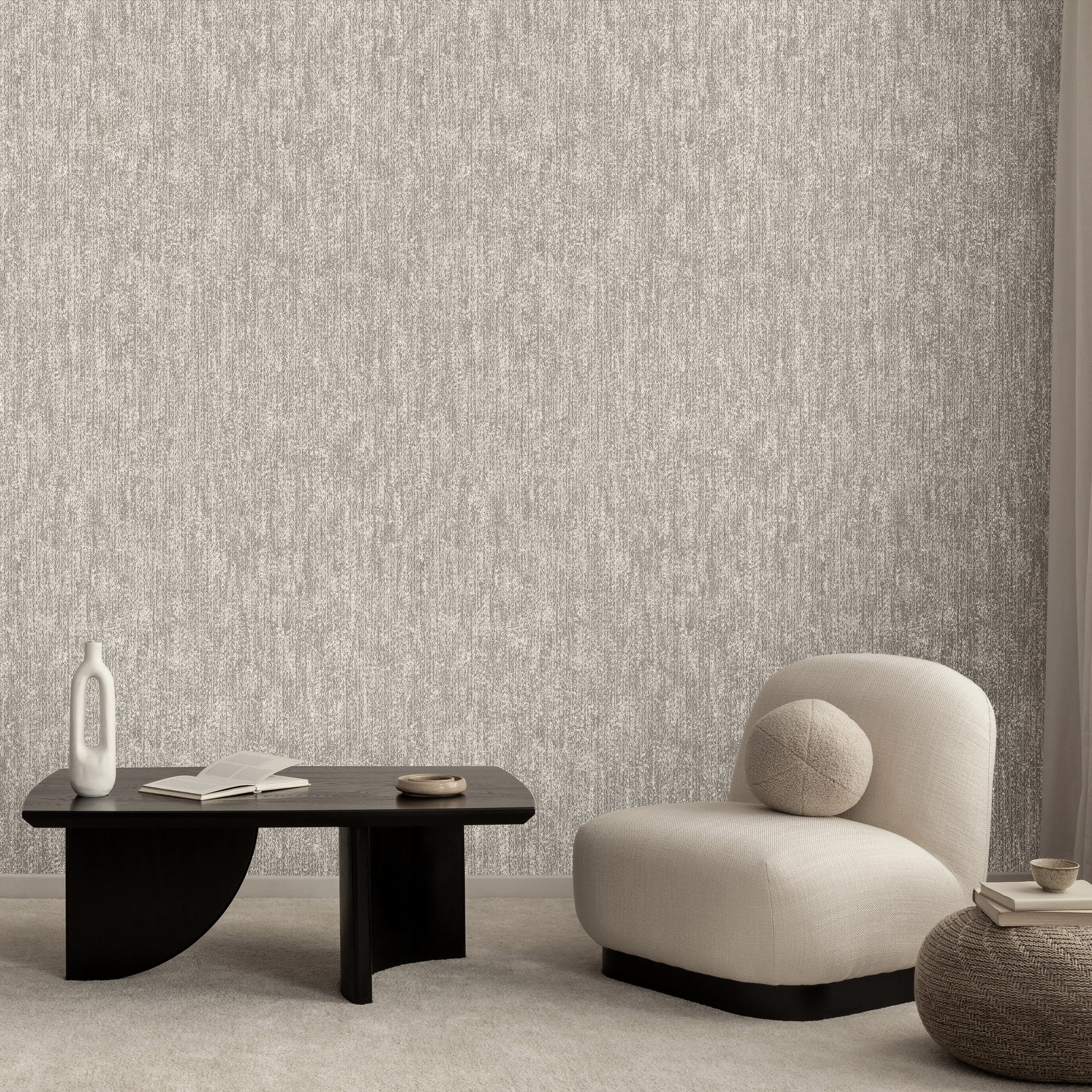 Plain Texture Wallpaper in Beige color - pattern number 27629 - by Galerie in the Cerra collection