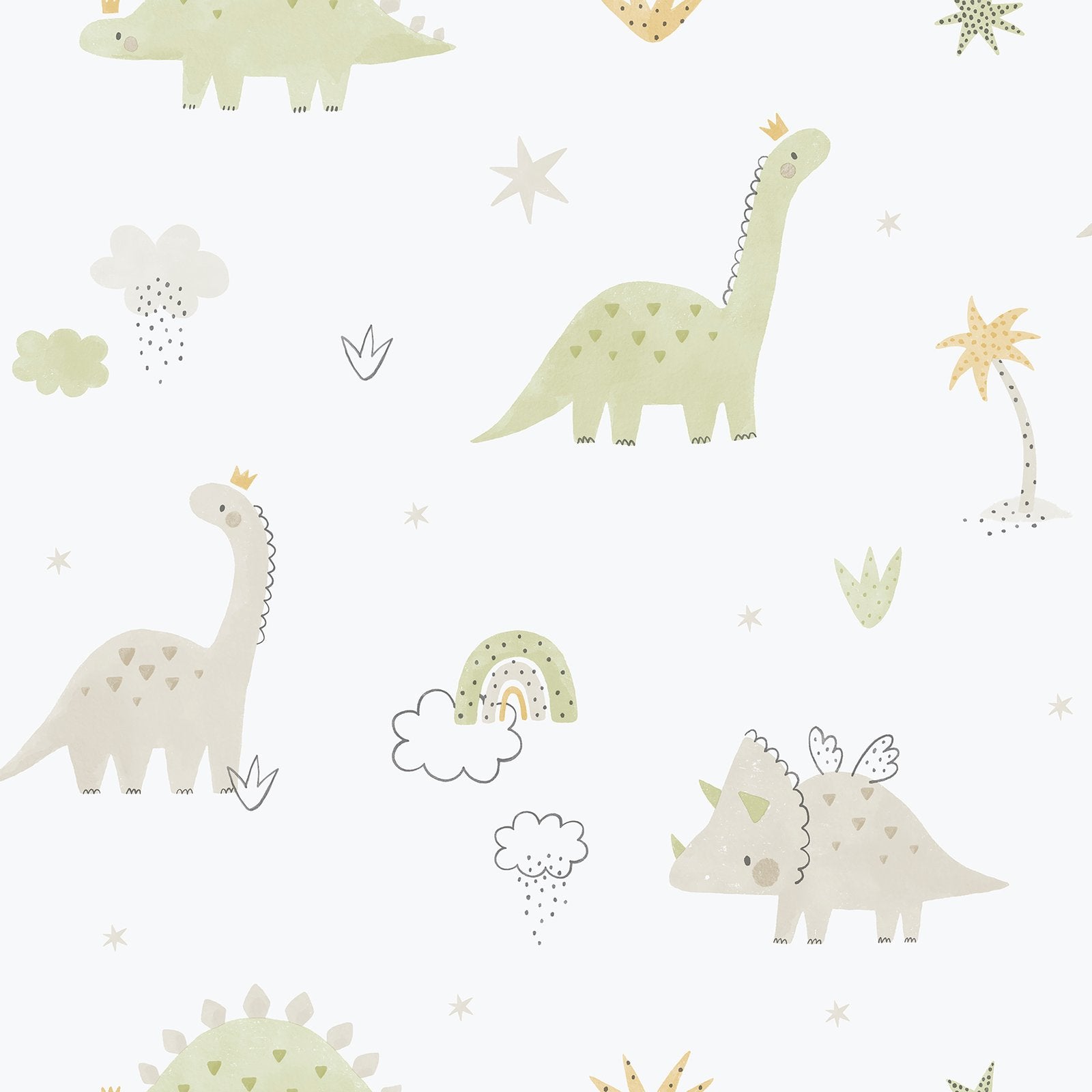 Dino Wallpaper in Green color - pattern number 283-3 - by Galerie in the Bambino collection