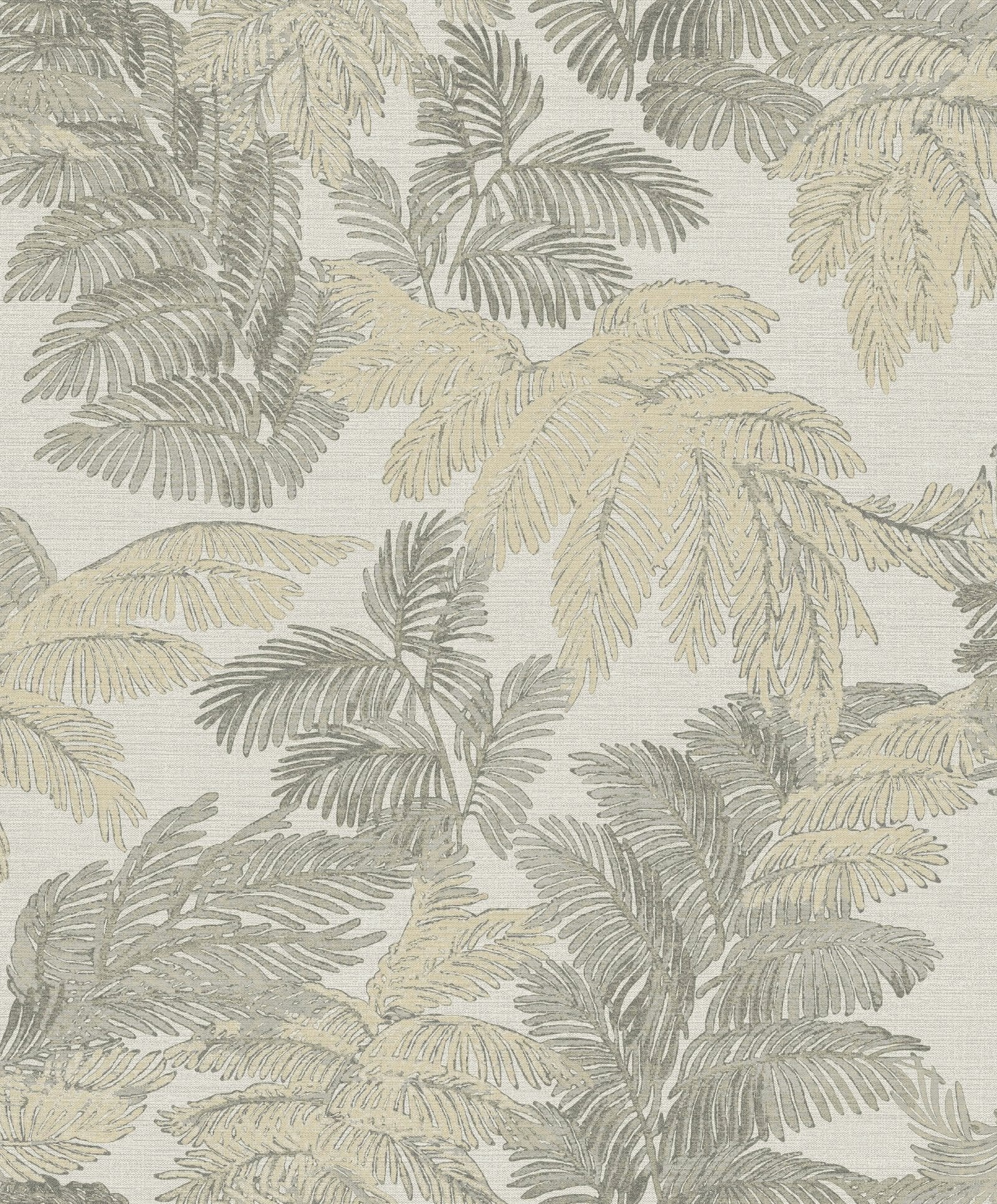PALMA THEMA wallpaper in silver grey color - pattern number 28817 - by Galerie in the Italian Style collection