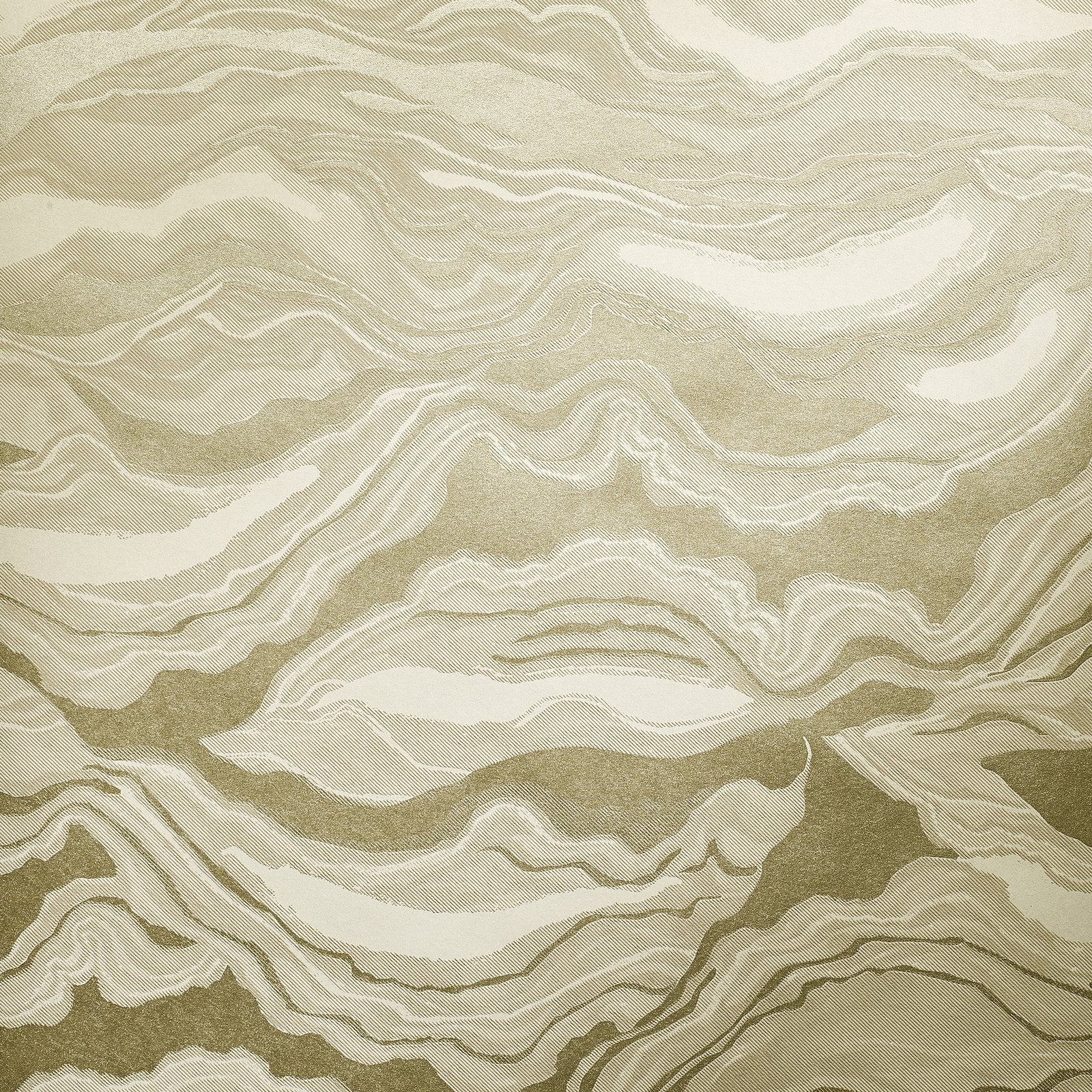 Reflection Sand Gold wallpaper in beige color - pattern number GH30026-23 - by Galerie in the Slow Living collection