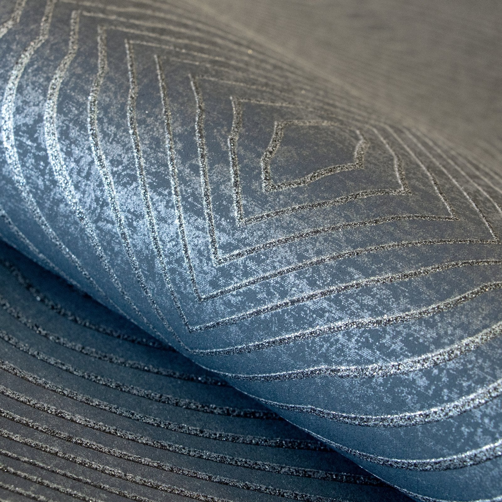 Flow Night blue wallpaper in blue color - pattern number GH30030-23 - by Galerie in the Slow Living collection