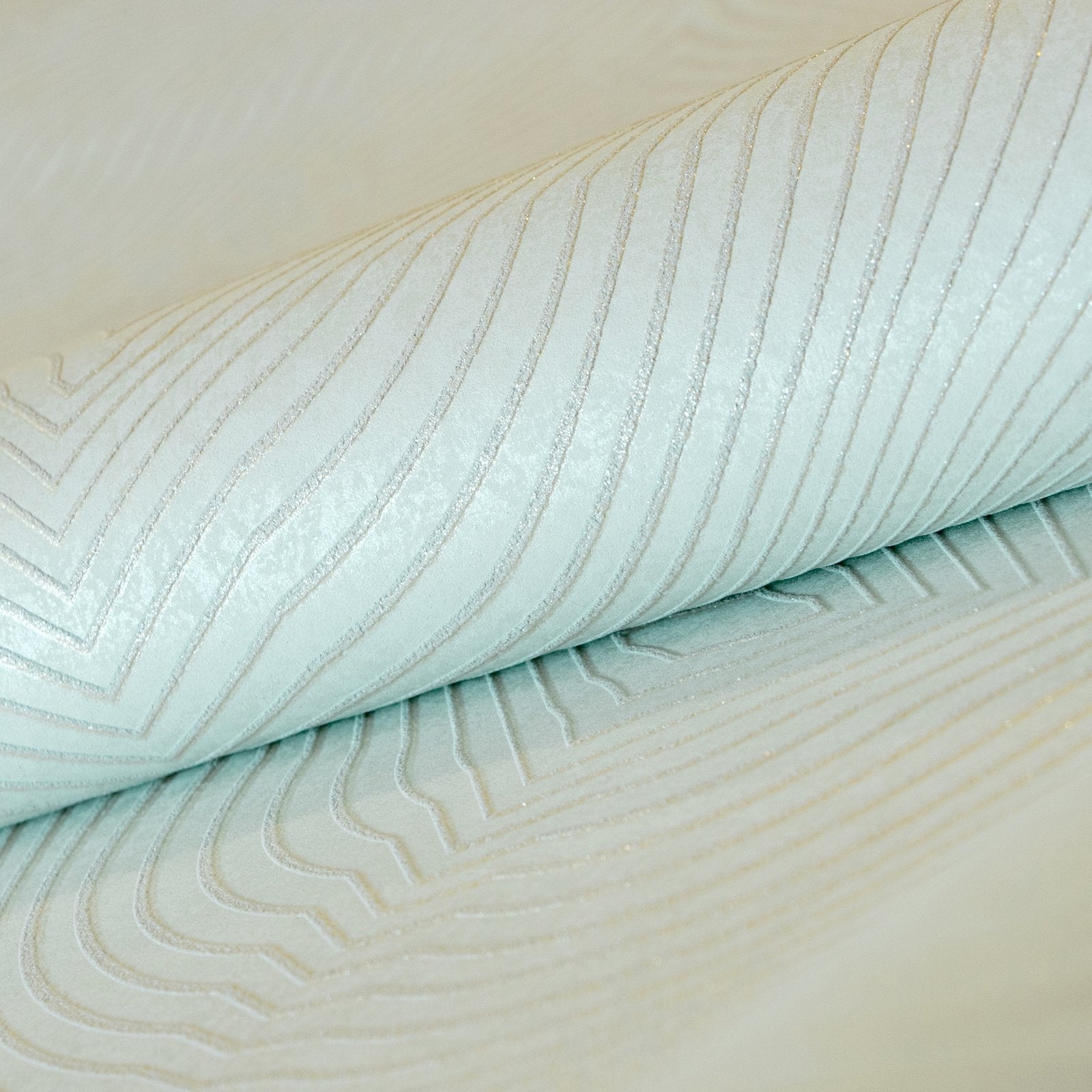 Flow Frost Mint wallpaper in green color - pattern number GH30032-23 - by Galerie in the Slow Living collection