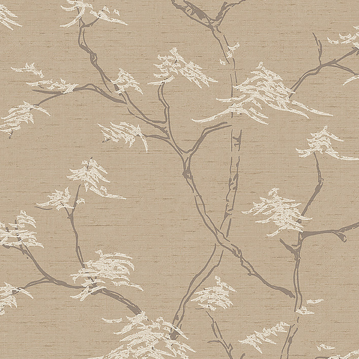 Temple Tree wallpaper in stone color - pattern number 3104 - by Schumacher in the Borastapeter collection