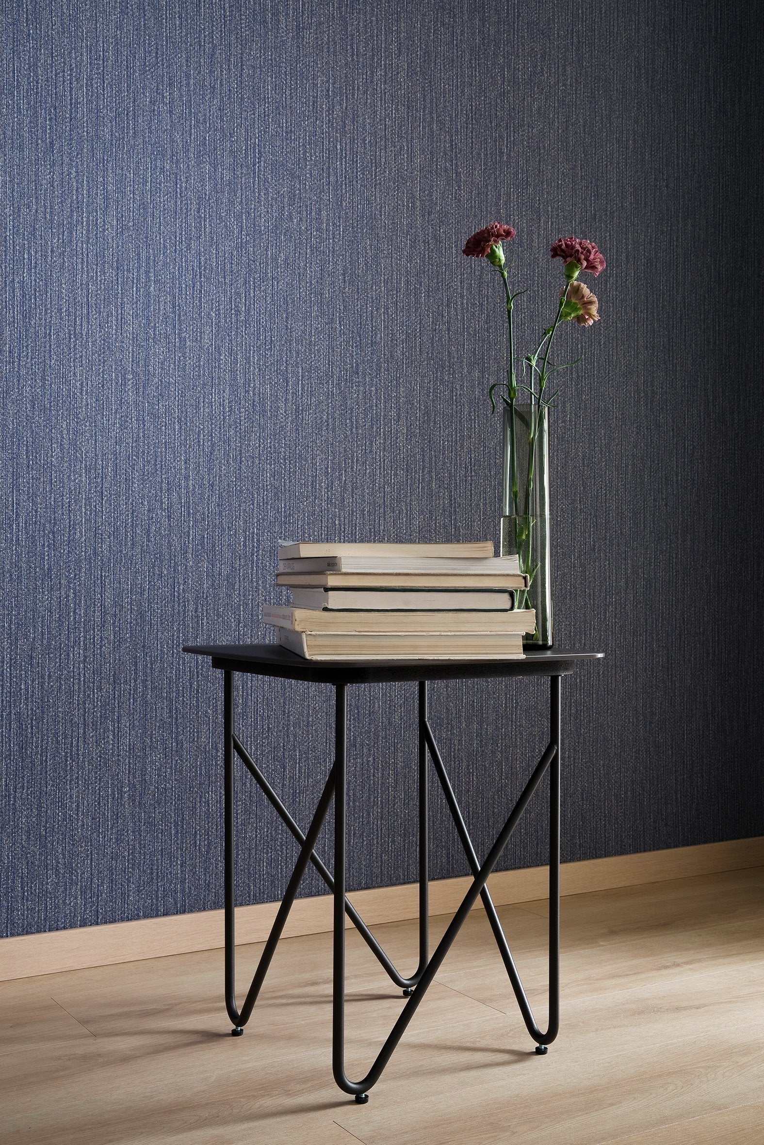 Vertical Weave wallpaper in blue color - pattern number NT32741 - by Galerie in the The New Textures collection