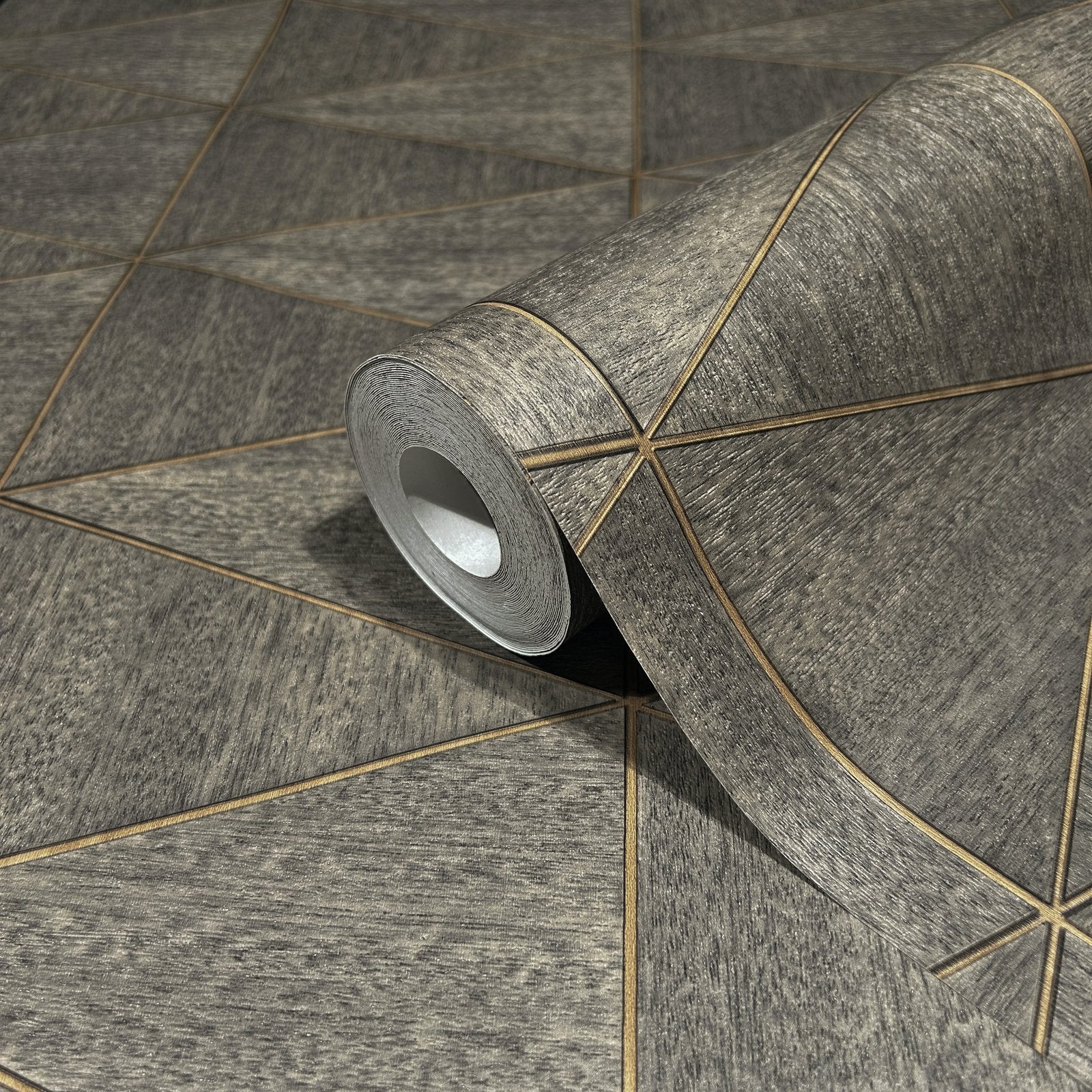 Graphic wallpaper in bronze brown color - pattern number 33360 - by Galerie in the The Woods and Wicker collection