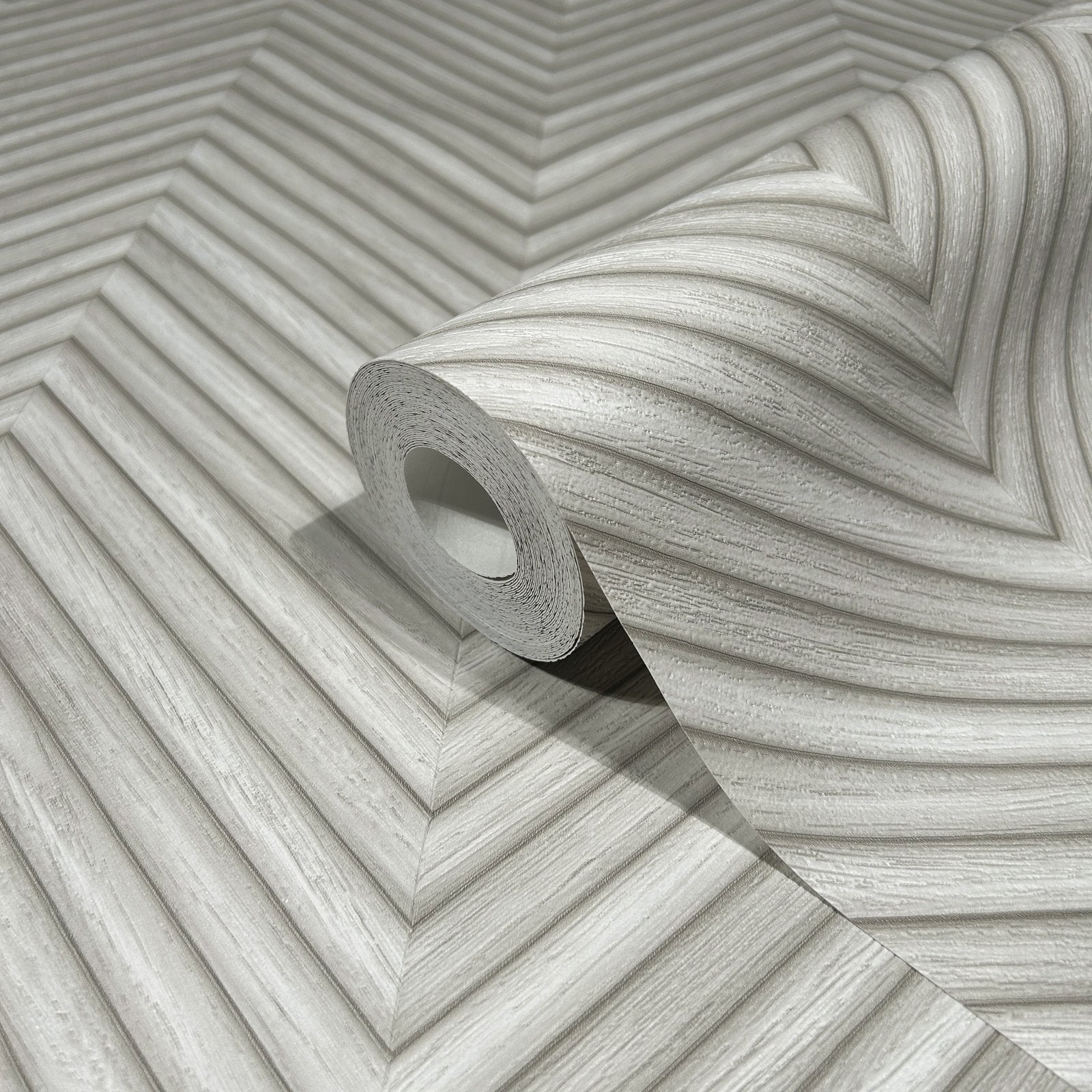 Wood optics wallpaper in silver grey color - pattern number 33374 - by Galerie in the The Woods and Wicker collection