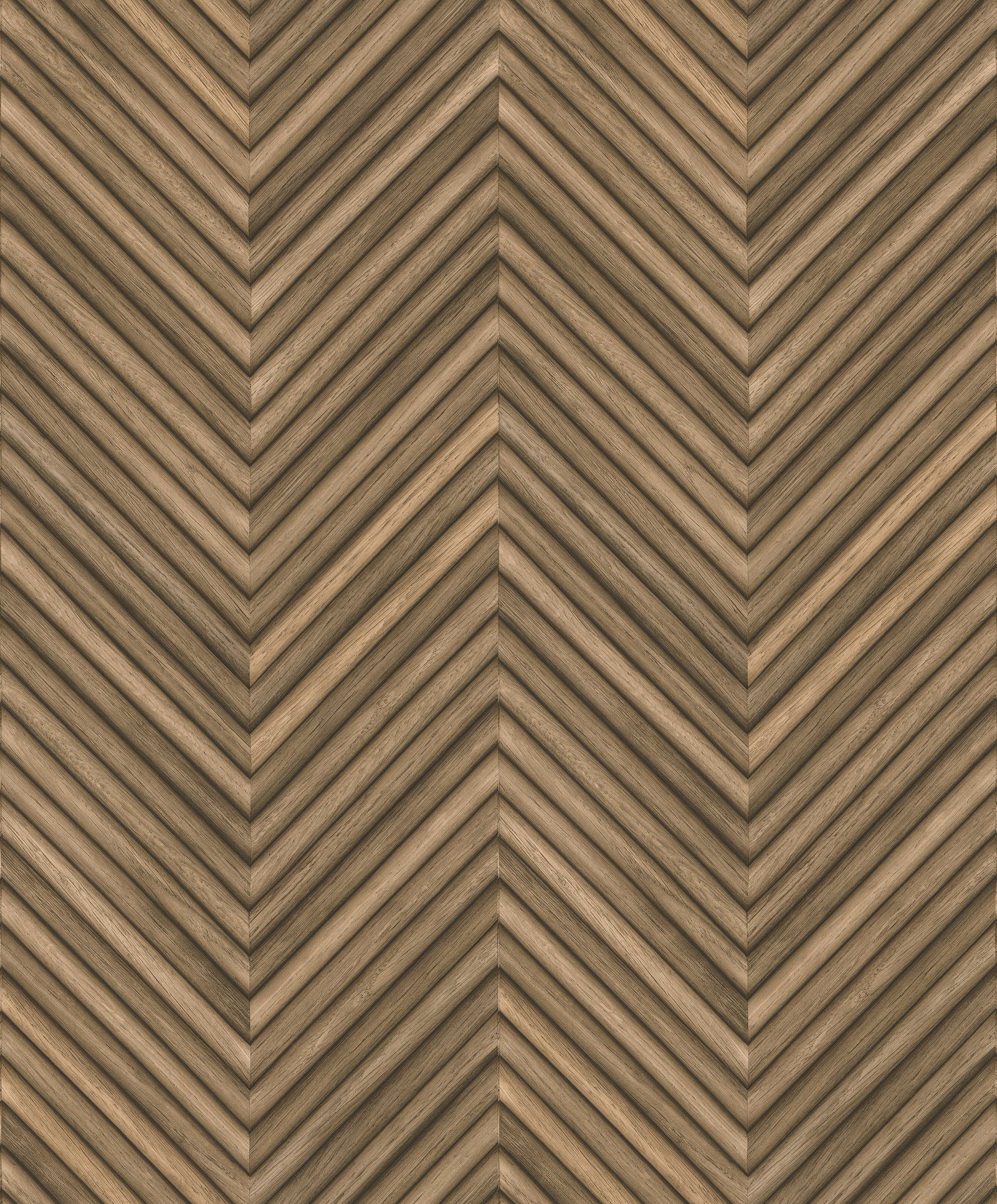 Wood optics wallpaper in bronze brown color - pattern number 33377 - by Galerie in the The Woods and Wicker collection