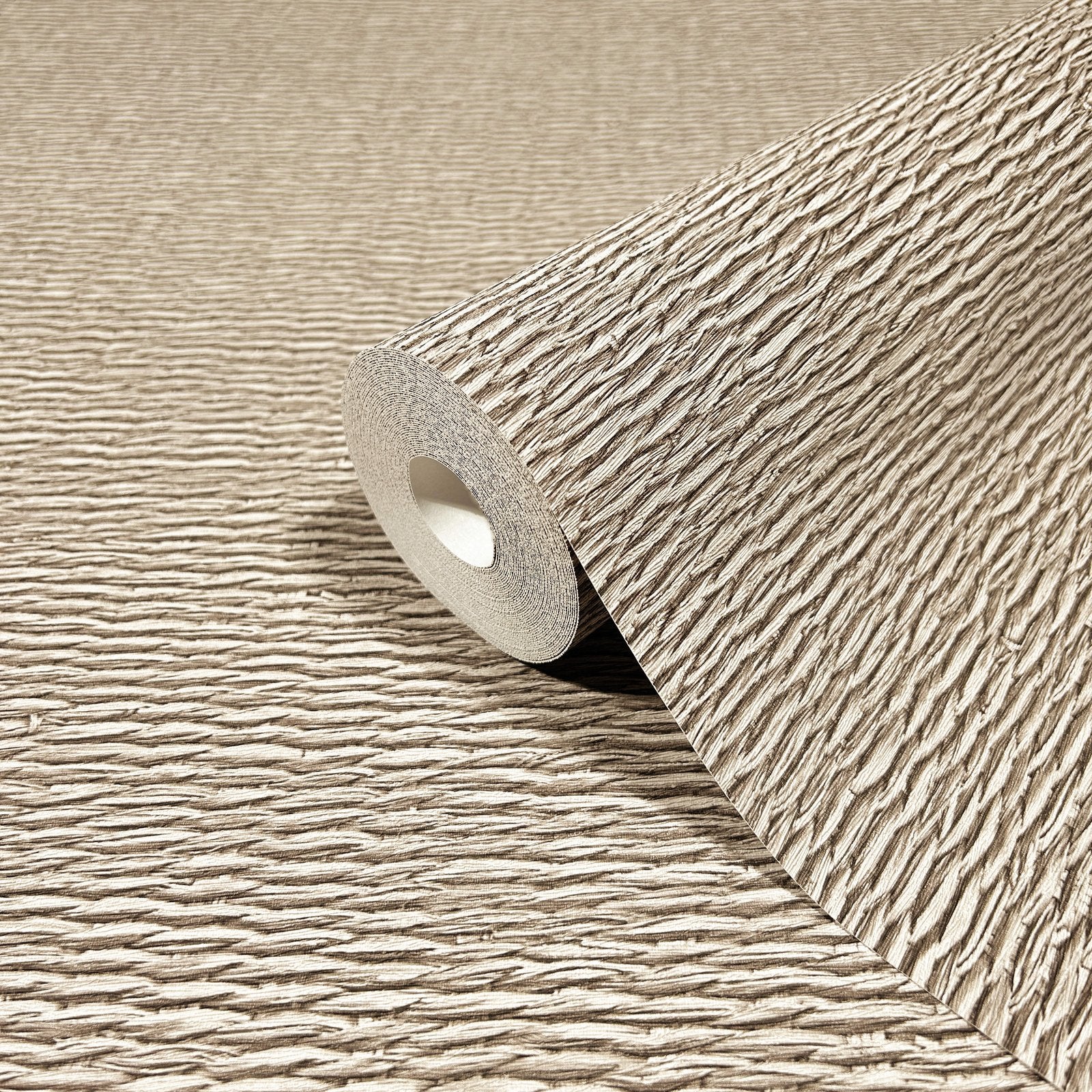 Textile optics wallpaper in beige color - pattern number 33385 - by Galerie in the The Woods and Wicker collection