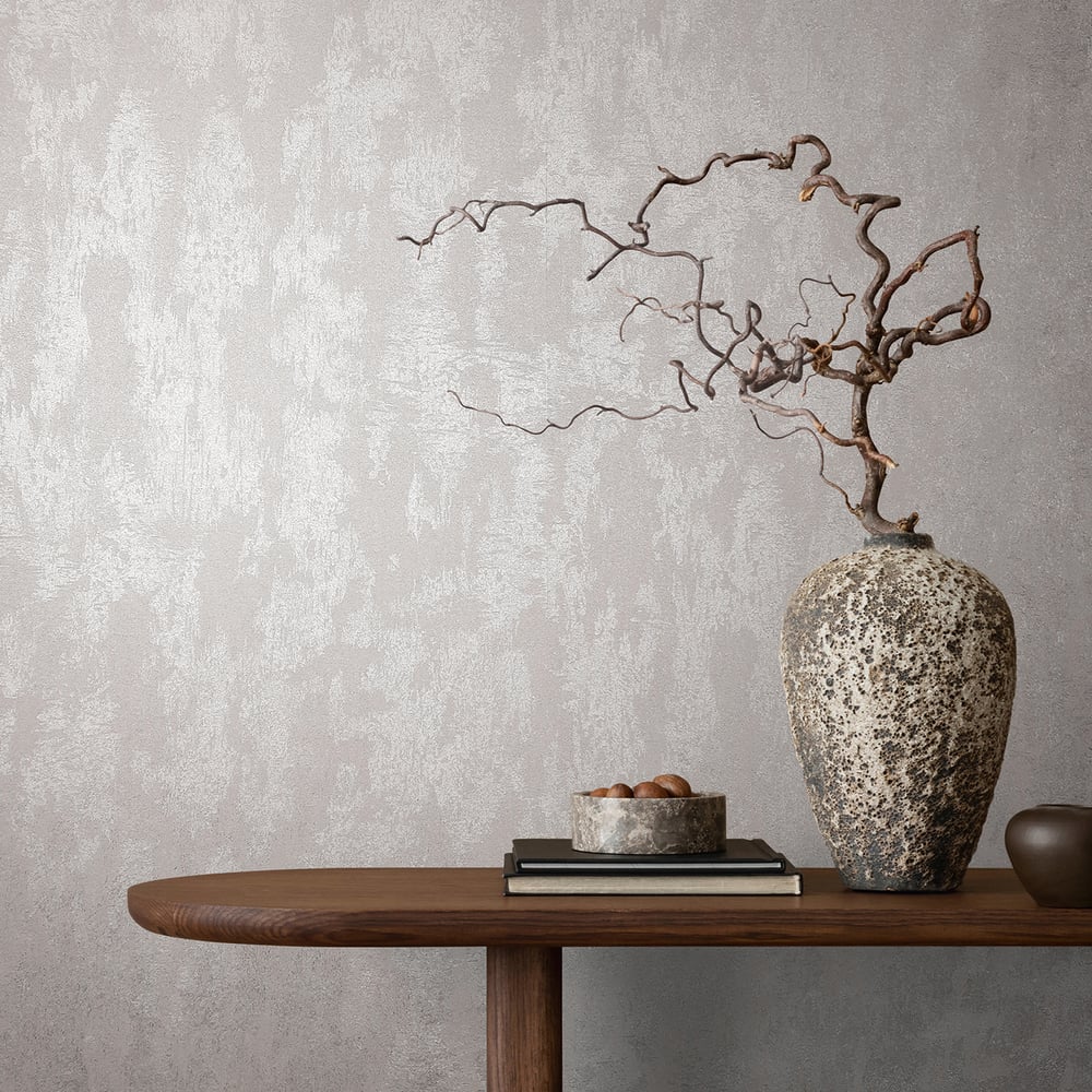 Structure Wallpaper in grey color - pattern number 34274 - by Galerie in the City Romance collection