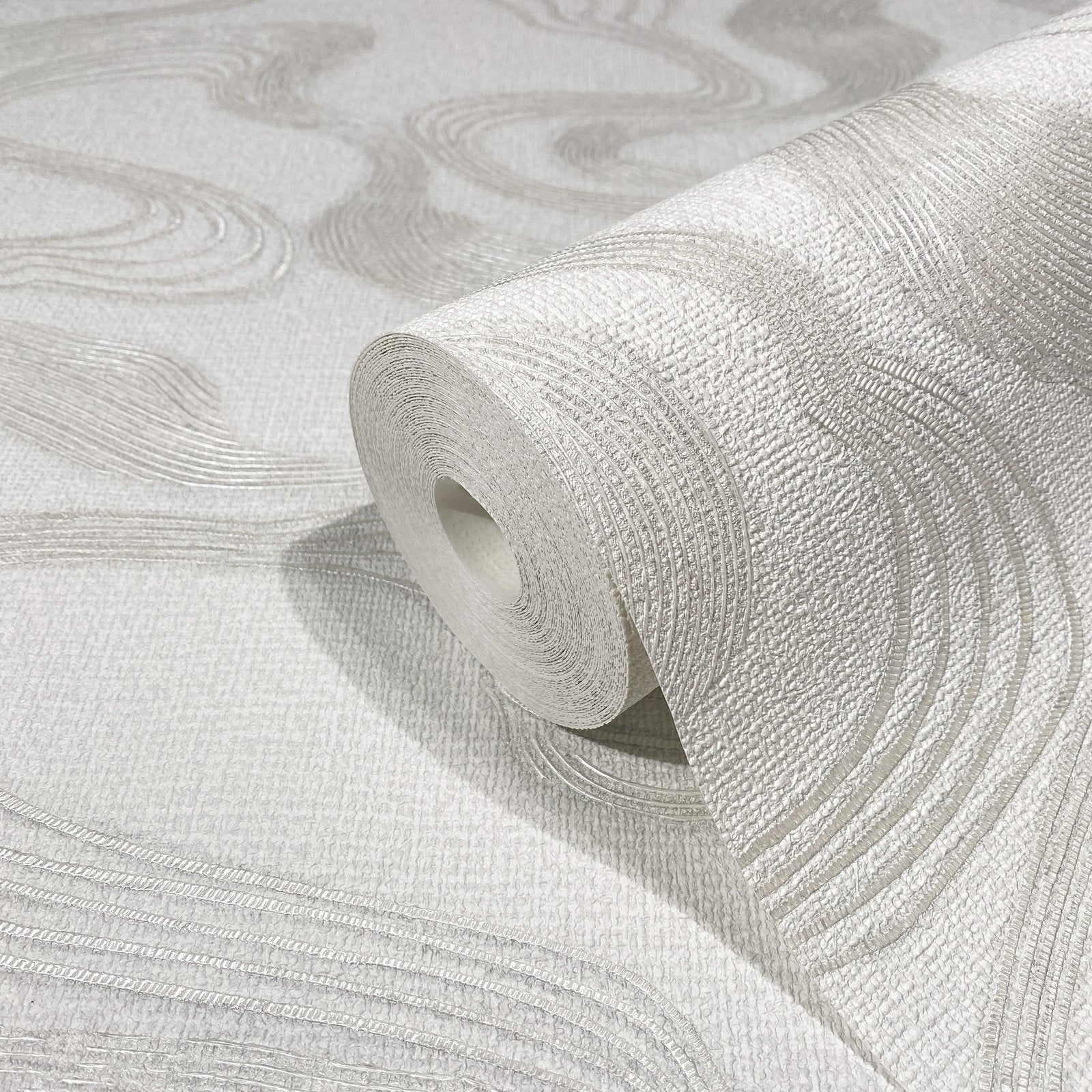 Flow wallpaper in white color - pattern number 34534 - by Galerie in the Kumano collection