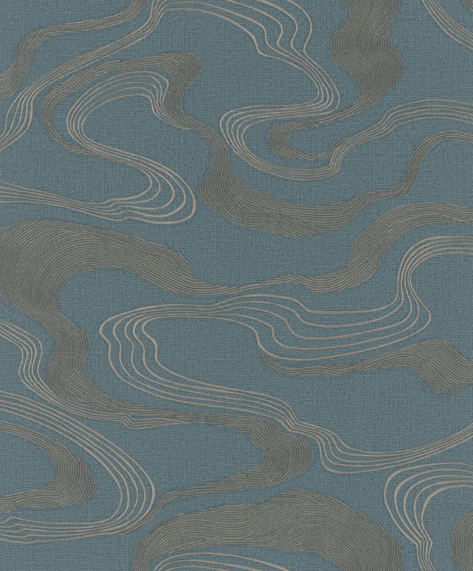 Flow wallpaper in blue color - pattern number 34538 - by Galerie in the Kumano collection