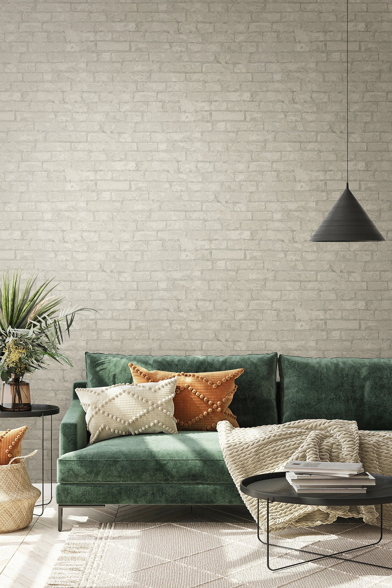 Stone optics wallpaper in beige color - pattern number TR34612 - by Galerie in the Terra collection