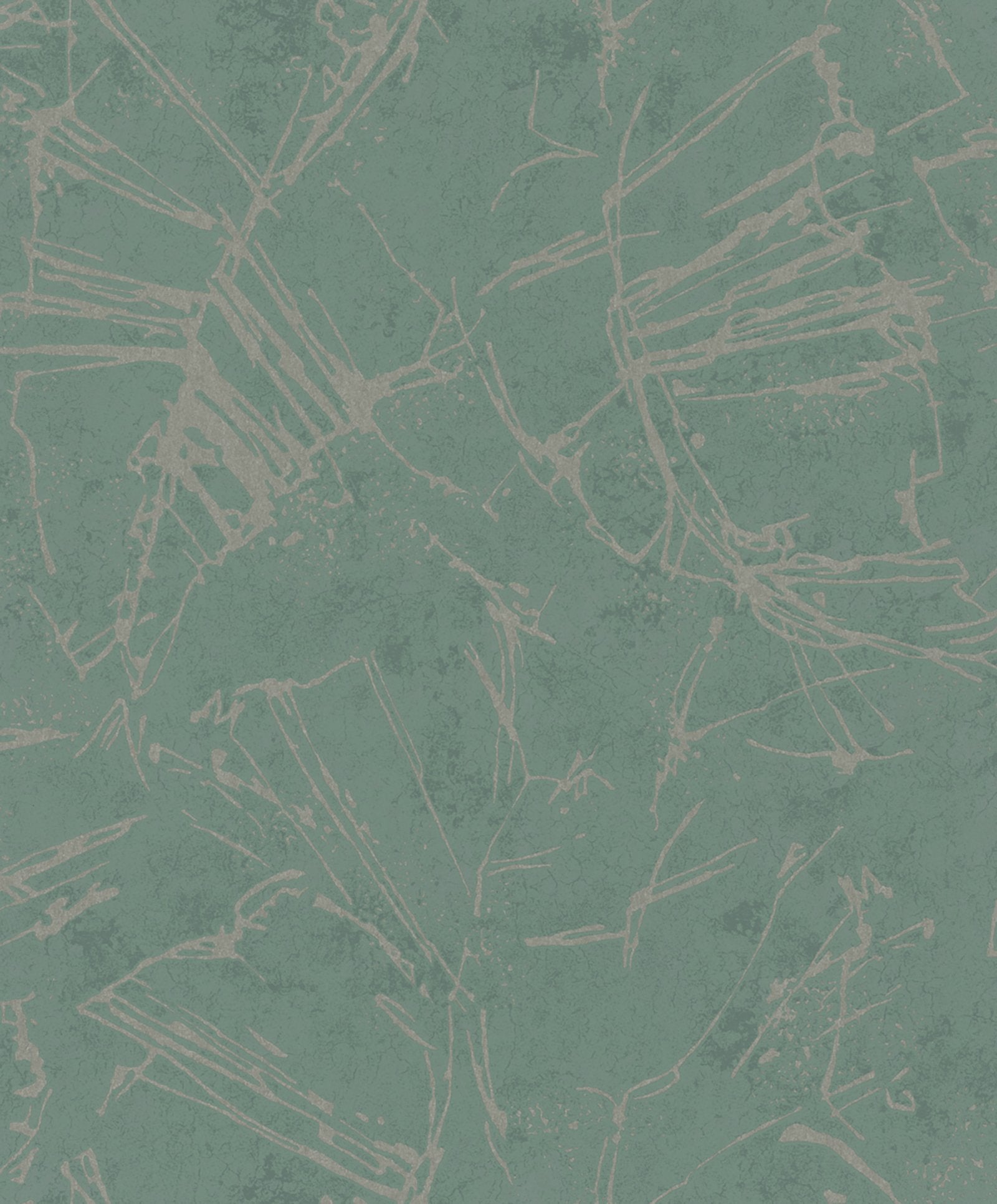 Graphic wallpaper in green color - pattern number TR34617 - by Galerie in the Terra collection