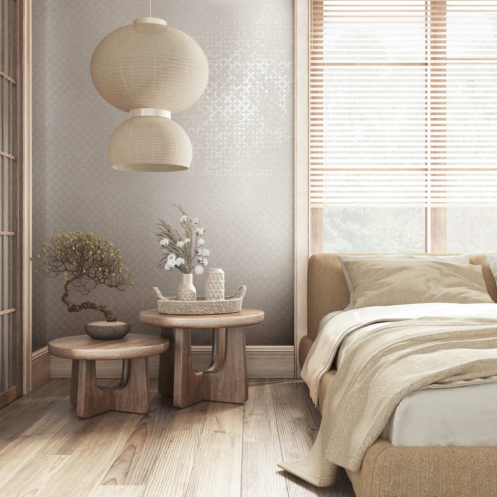 Graphics Wallpaper in beige color - pattern number 35122 - by Galerie in the City Romance collection