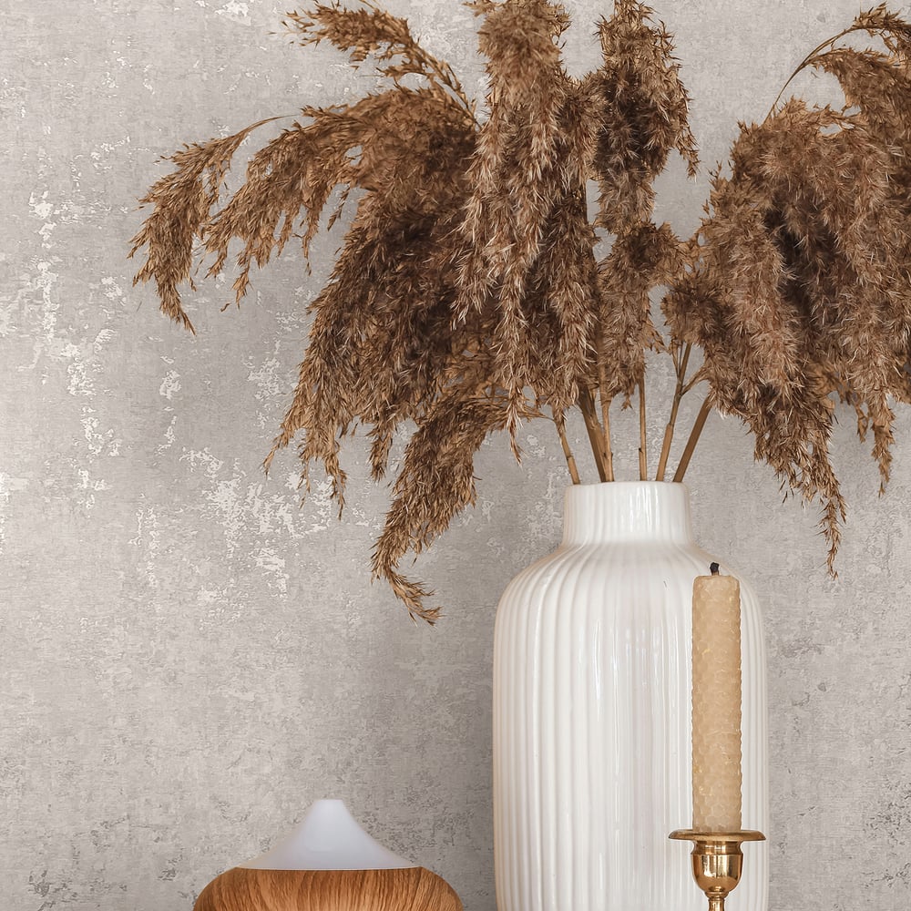 Concrete look Wallpaper in beige color - pattern number 35125 - by Galerie in the City Romance collection