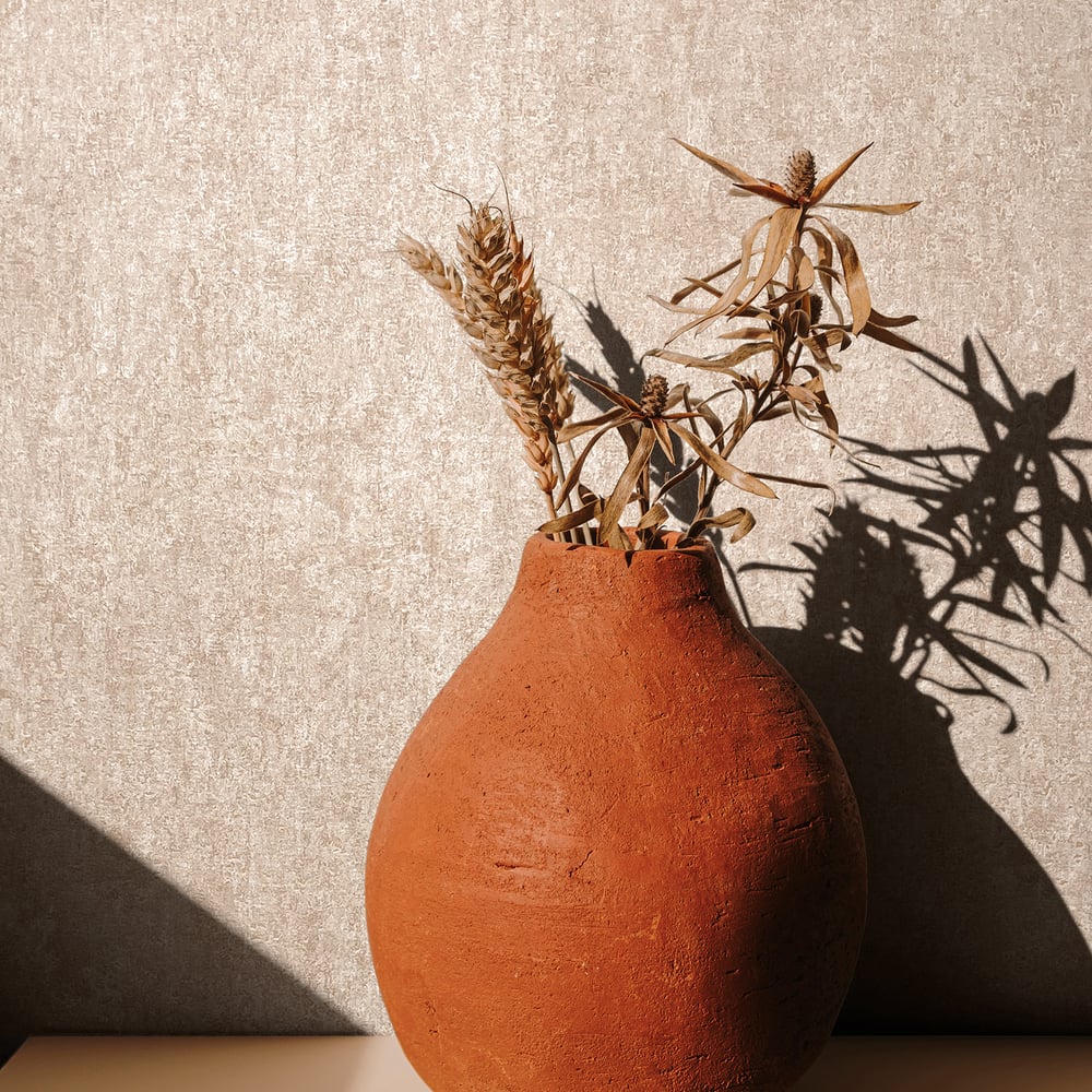 Concrete look Wallpaper in beige color - pattern number 35141 - by Galerie in the City Romance collection