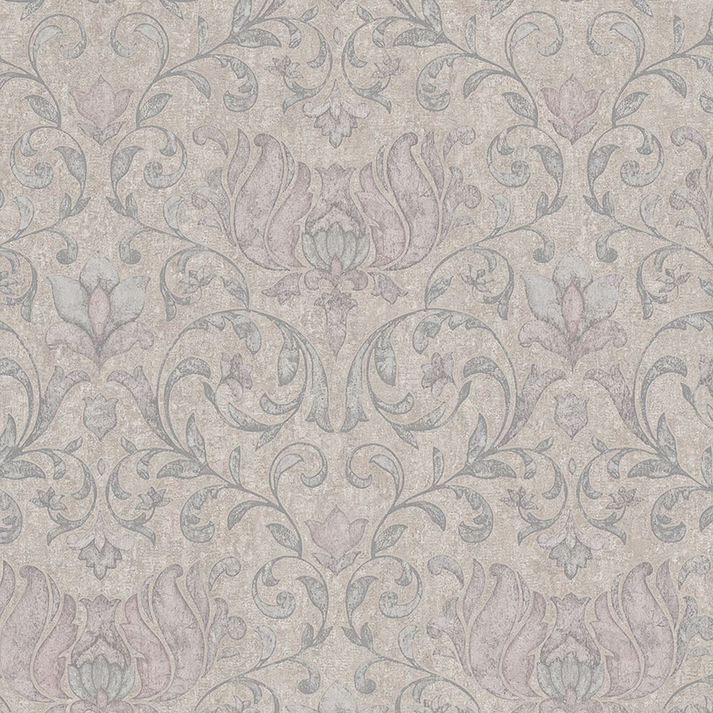 Floral Wallpaper in beige color - pattern number 35152 - by Galerie in the City Romance collection