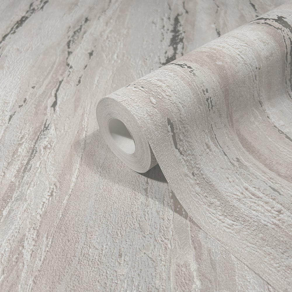 Plaster look Wallpaper in grey color - pattern number 35157 - by Galerie in the City Romance collection