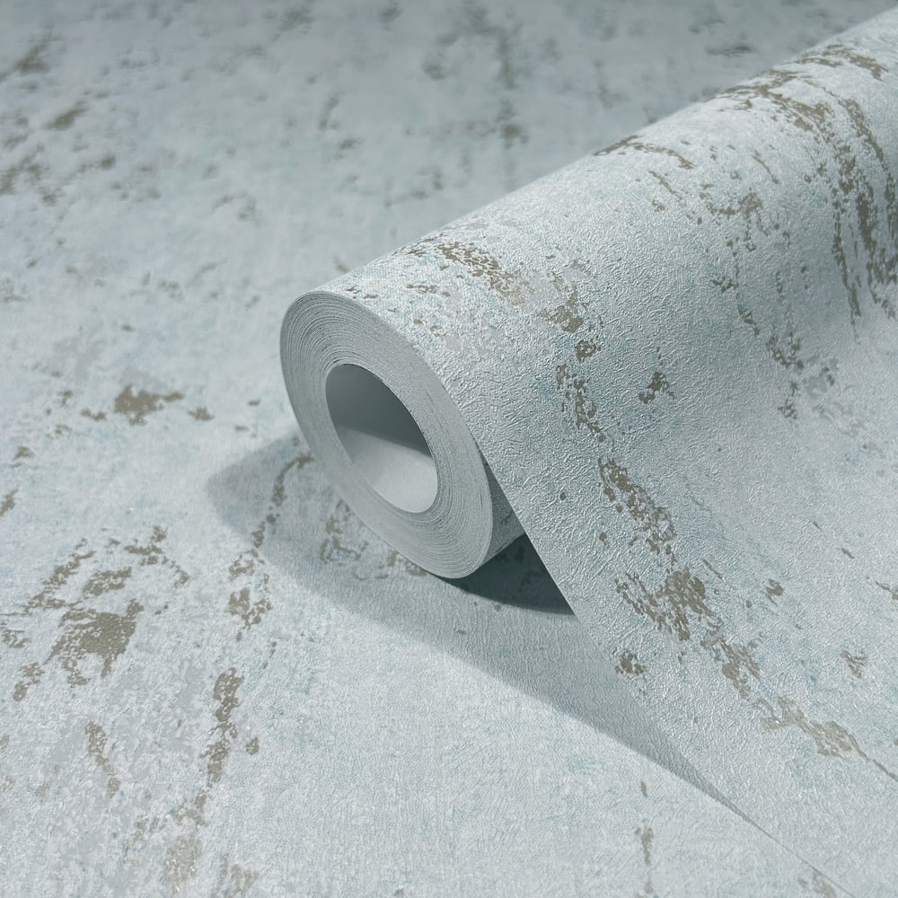 Concrete look Wallpaper in white blue color - pattern number 35162 - by Galerie in the City Romance collection