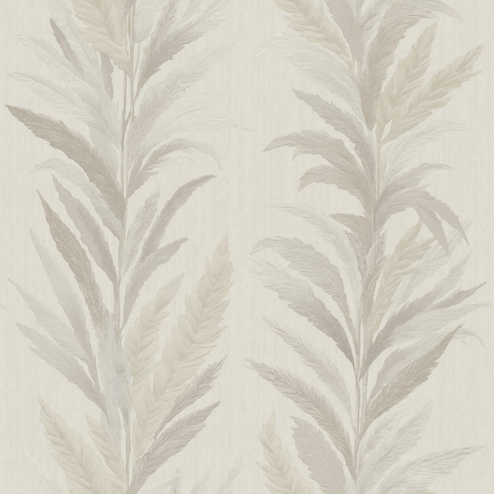 Leaf Flourish wallpaper in beige grey color - pattern number 35901 - by Galerie in the Ornamenta collection