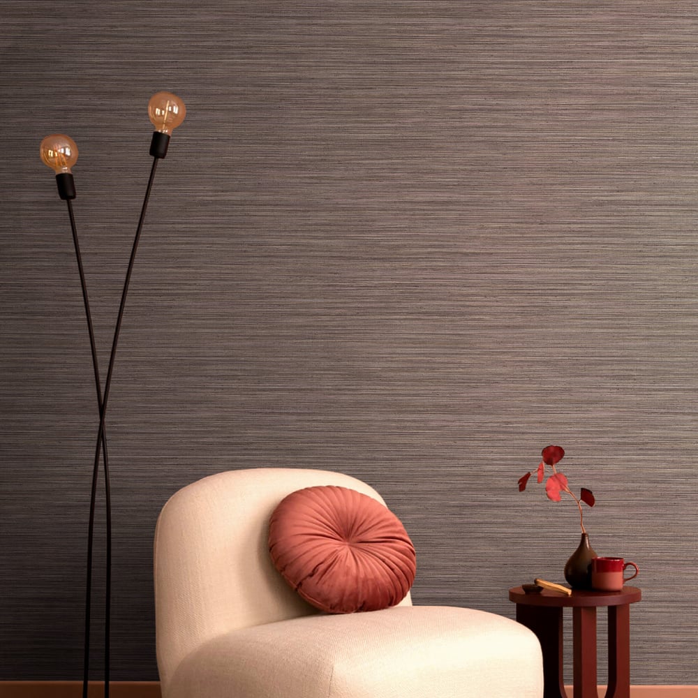 Horizontal Texture wallpaper in brown purple color - pattern number 35978 - by Galerie in the Ornamenta collection