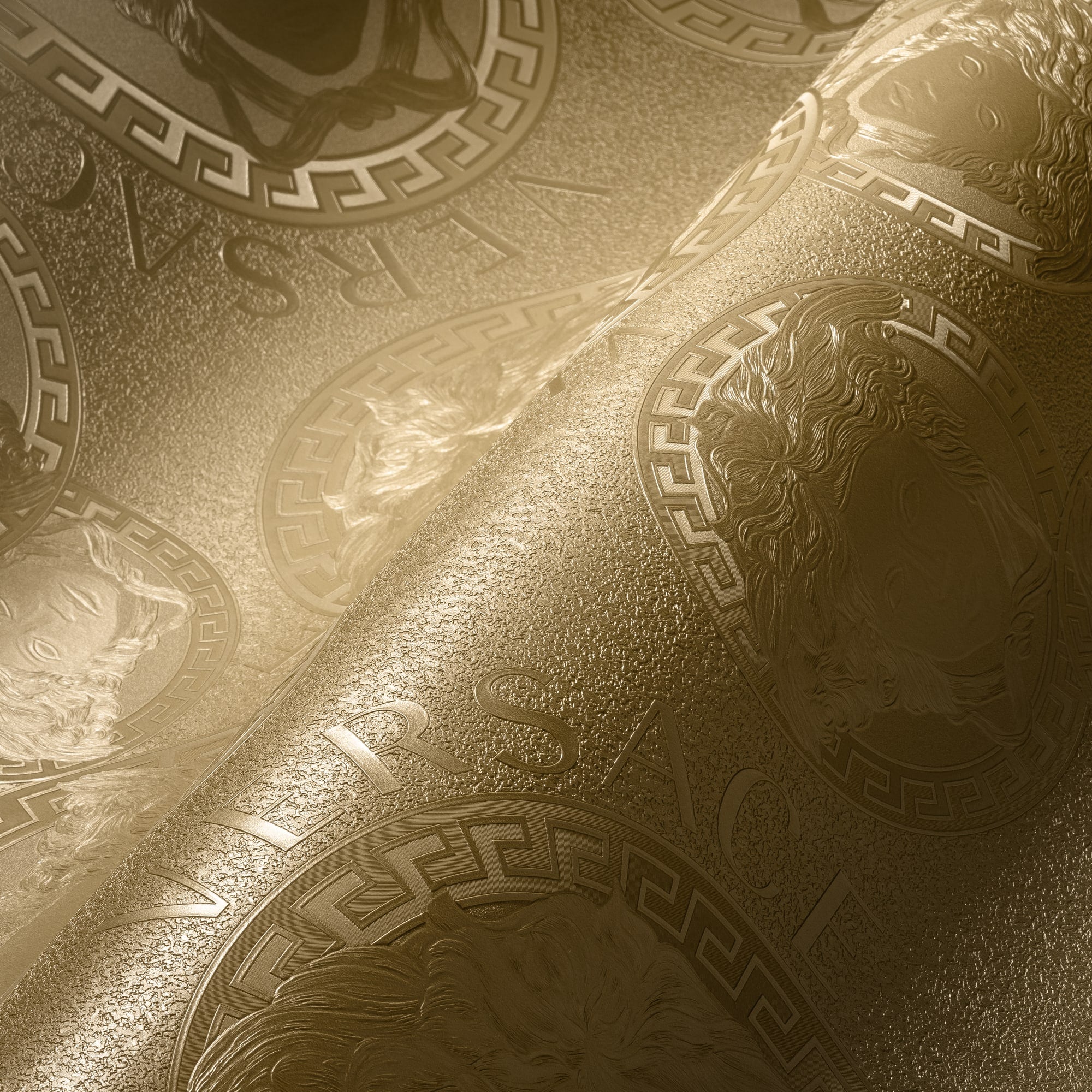 Gilded Age wallpaper in sunlit color - pattern number 384611X - by Seabrook in the Versace Volume 5 collection