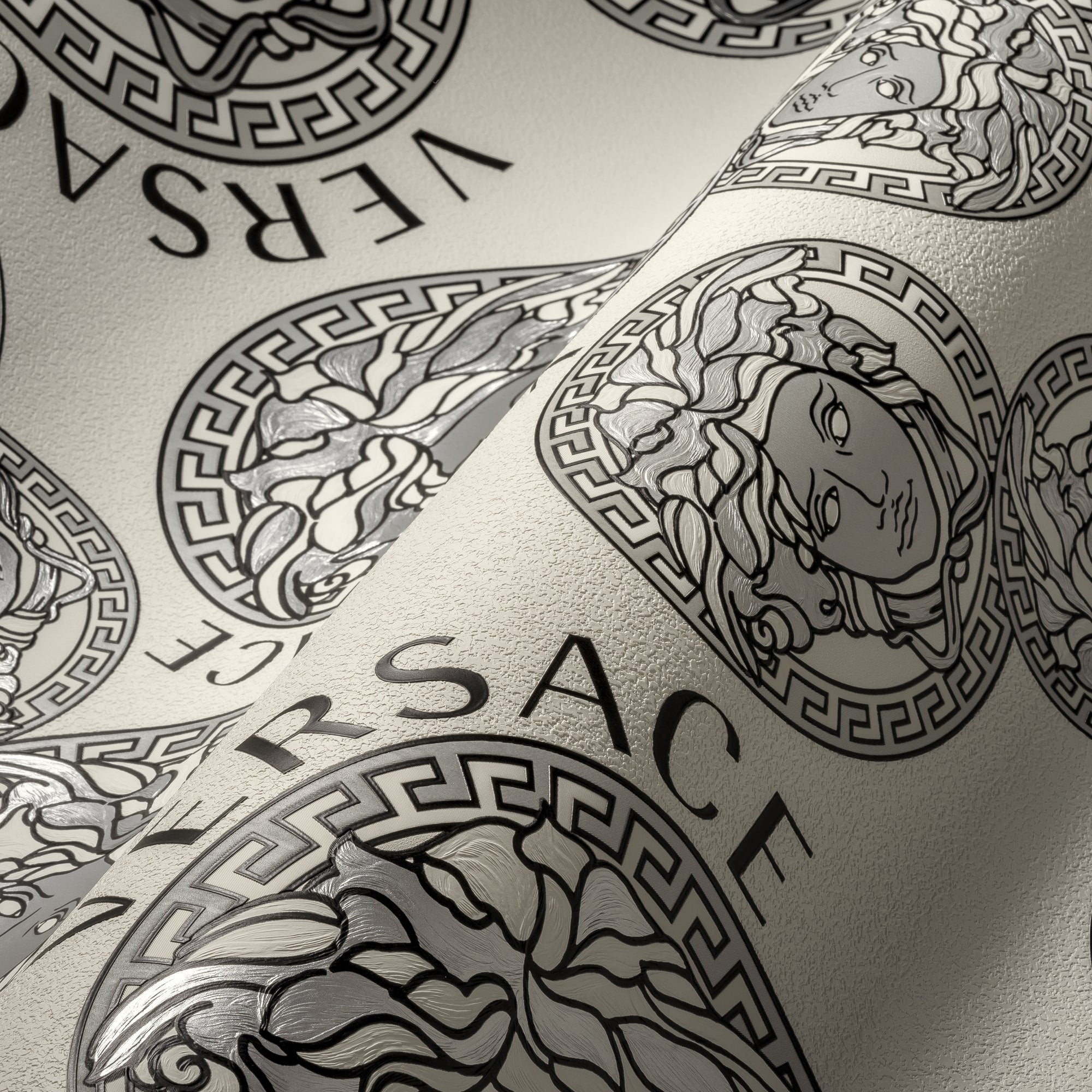 Dynasty wallpaper in snowbound color - pattern number 386102X - by Seabrook in the Versace Volume 5 collection