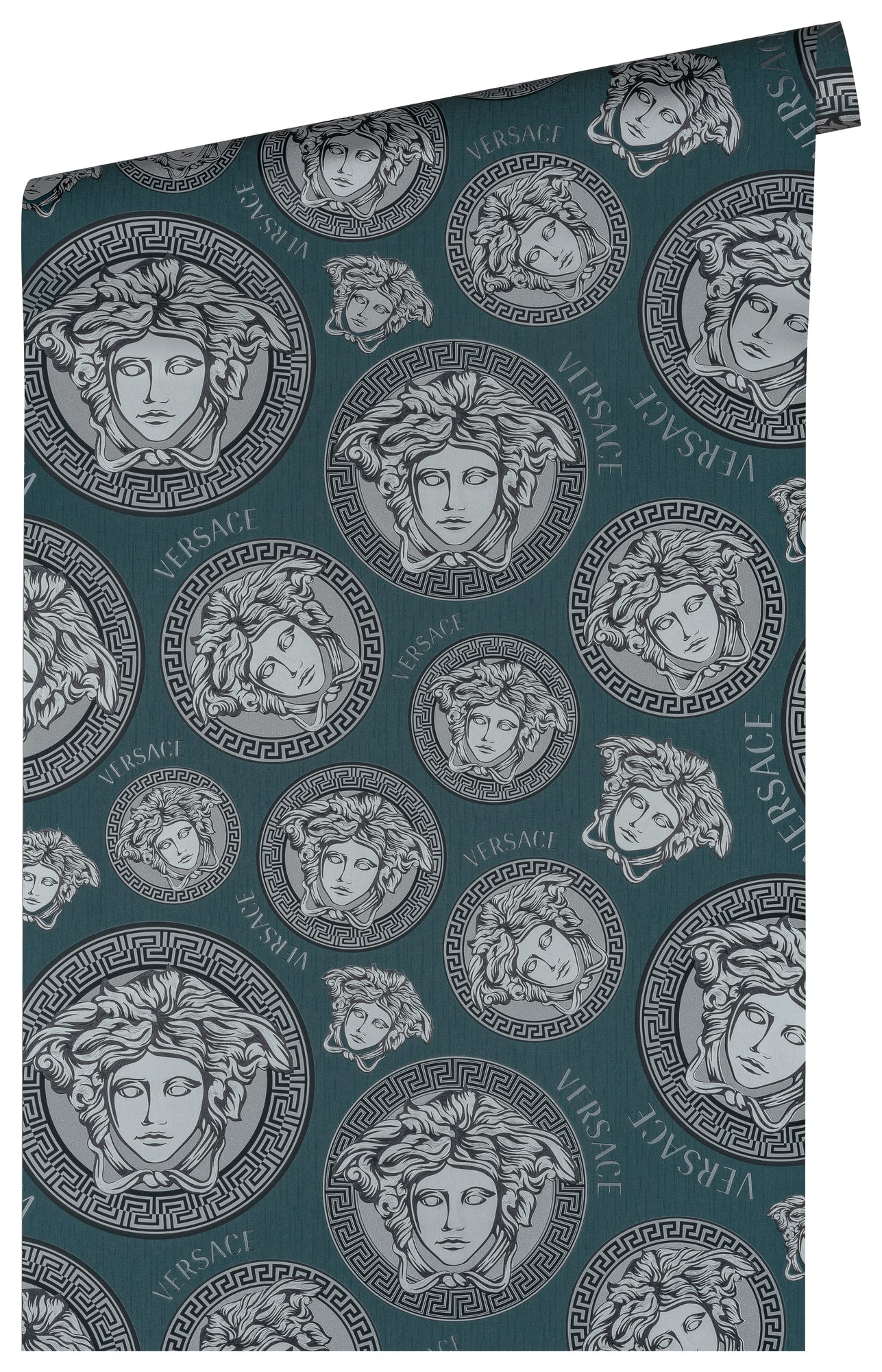 Monarch wallpaper in oceanic color - pattern number 386111X - by Seabrook in the Versace Volume 5 collection