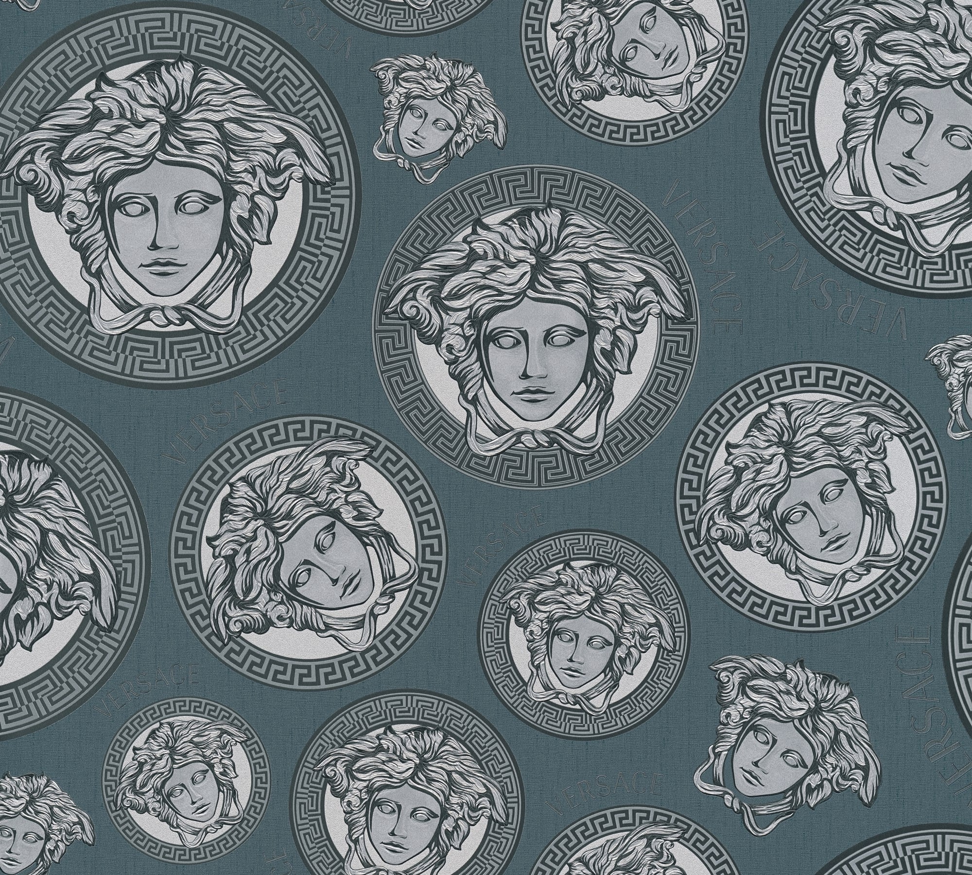 Monarch wallpaper in oceanic color - pattern number 386111X - by Seabrook in the Versace Volume 5 collection