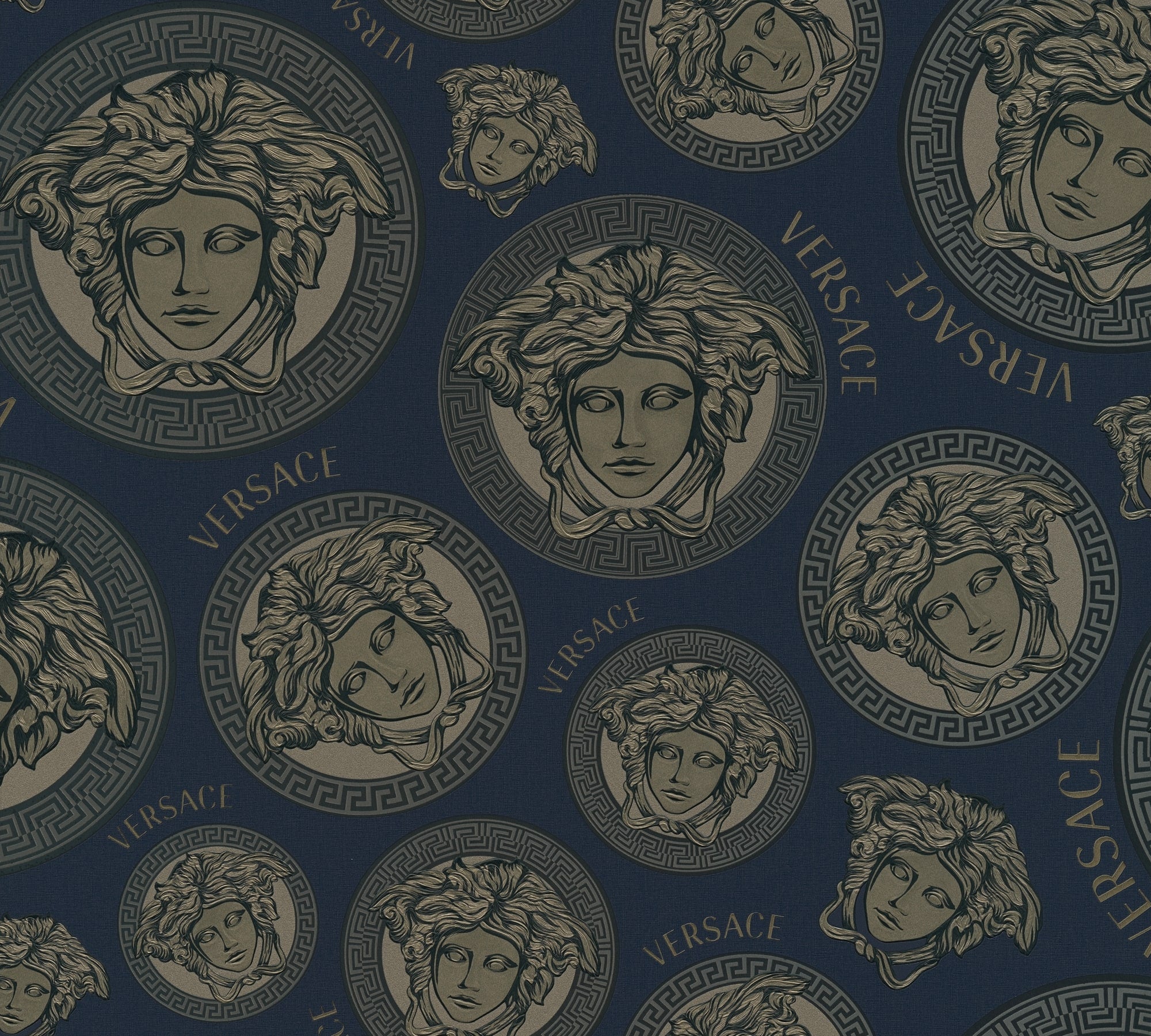 Monarch wallpaper in midnight sky color - pattern number 386113X - by Seabrook in the Versace Volume 5 collection