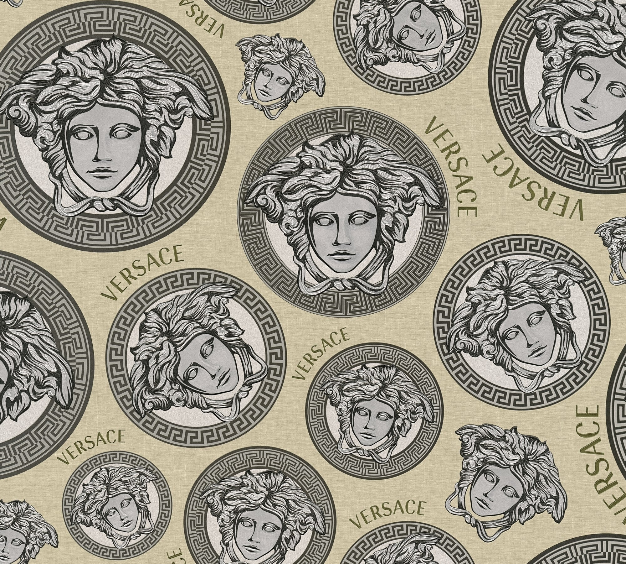 Monarch wallpaper in coconut color - pattern number 386114X - by Seabrook in the Versace Volume 5 collection