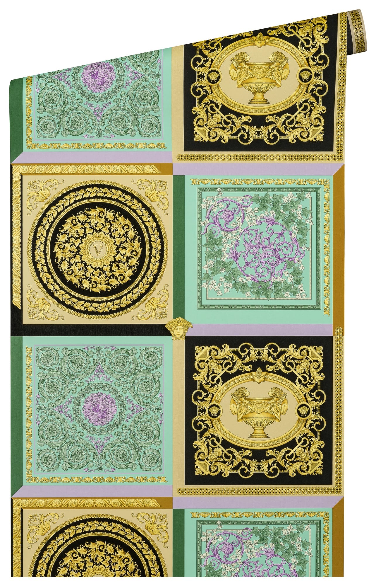 Reverie wallpaper in mosaic color - pattern number 387041X - by Seabrook in the Versace Volume 5 collection