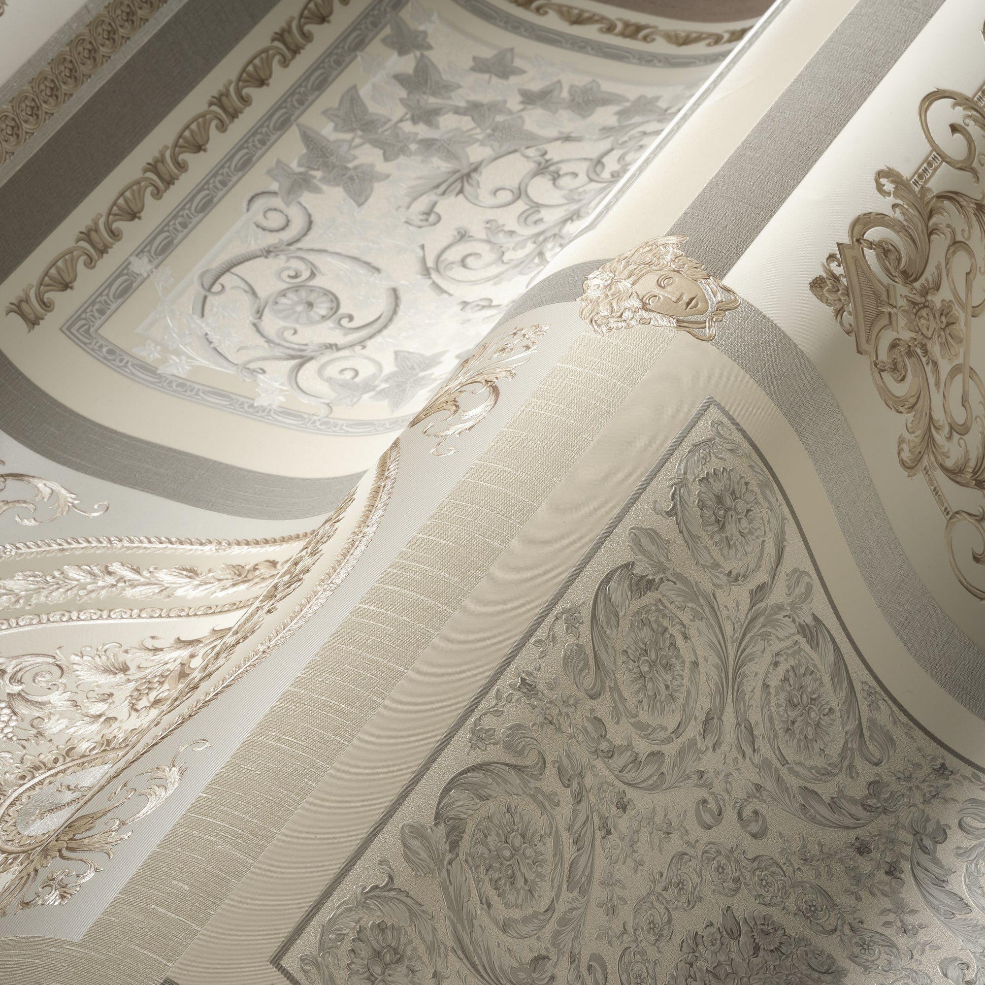 Reverie wallpaper in oak color - pattern number 387042X - by Seabrook in the Versace Volume 5 collection