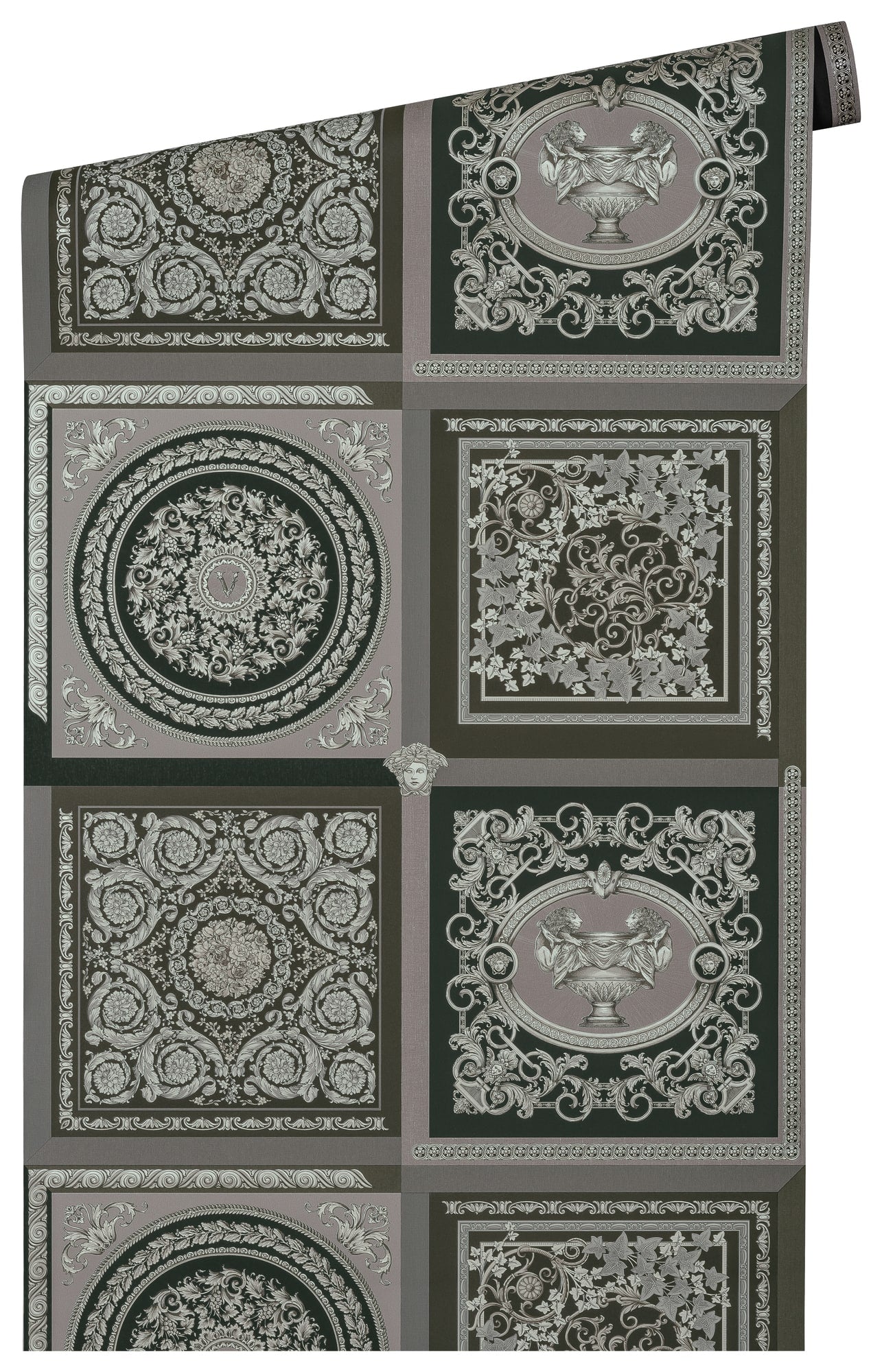 Reverie wallpaper in heather color - pattern number 387044X - by Seabrook in the Versace Volume 5 collection