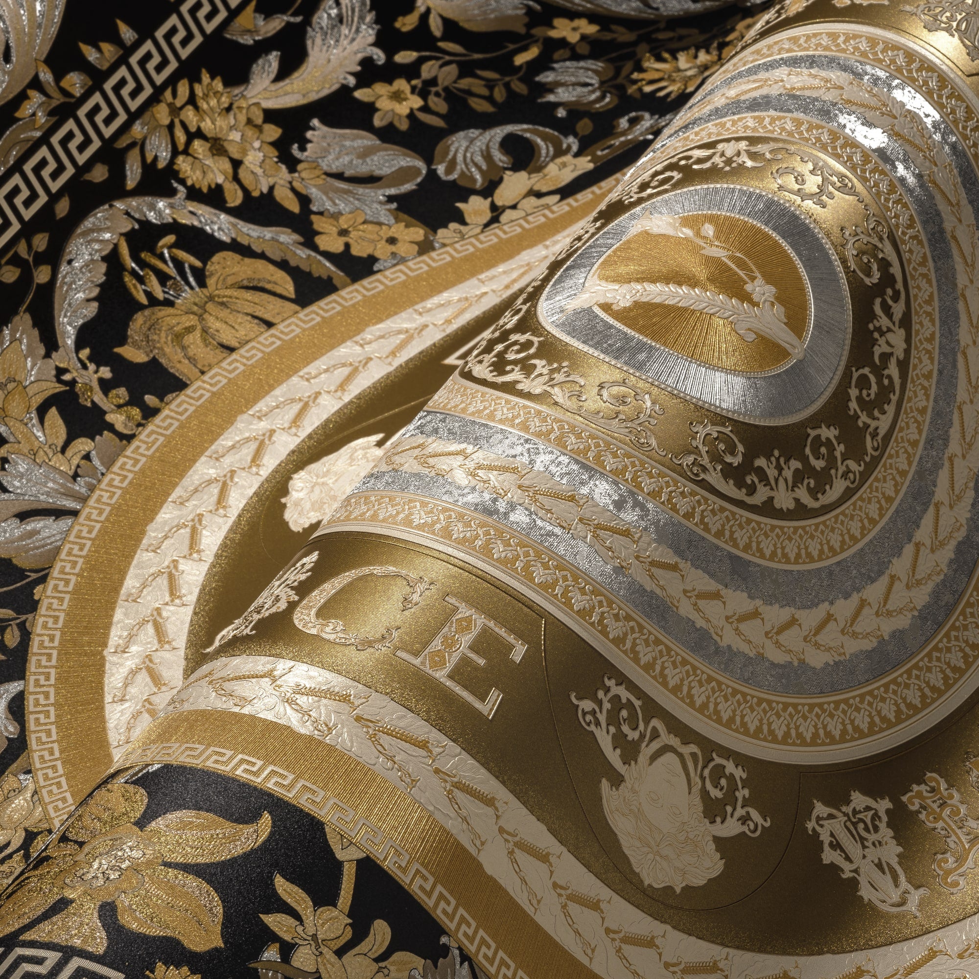 Ember wallpaper in candlelight color - pattern number 387055X - by Seabrook in the Versace Volume 5 collection